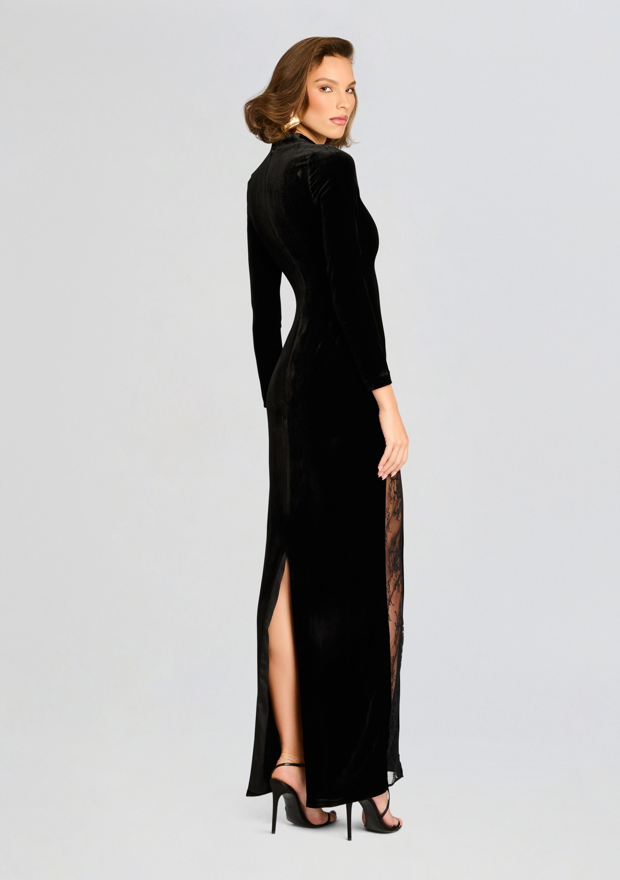 Donatella Velvet Dress-Cup Shy
