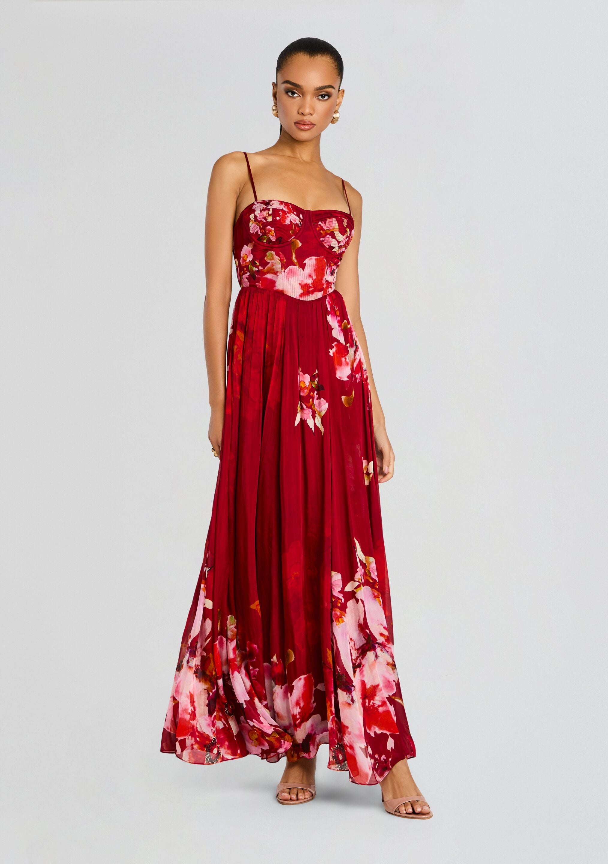 Tuhi Corseted Long Dress-Cup Shy