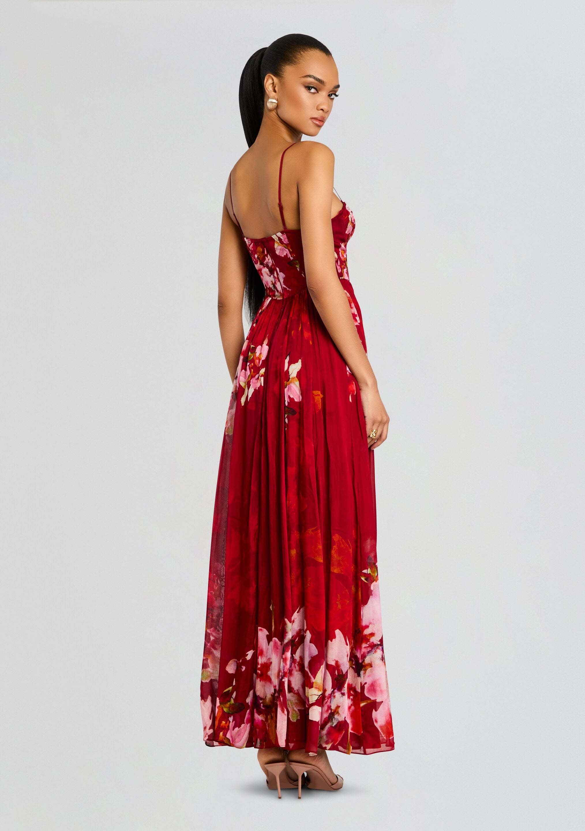 Tuhi Corseted Long Dress-Cup Shy