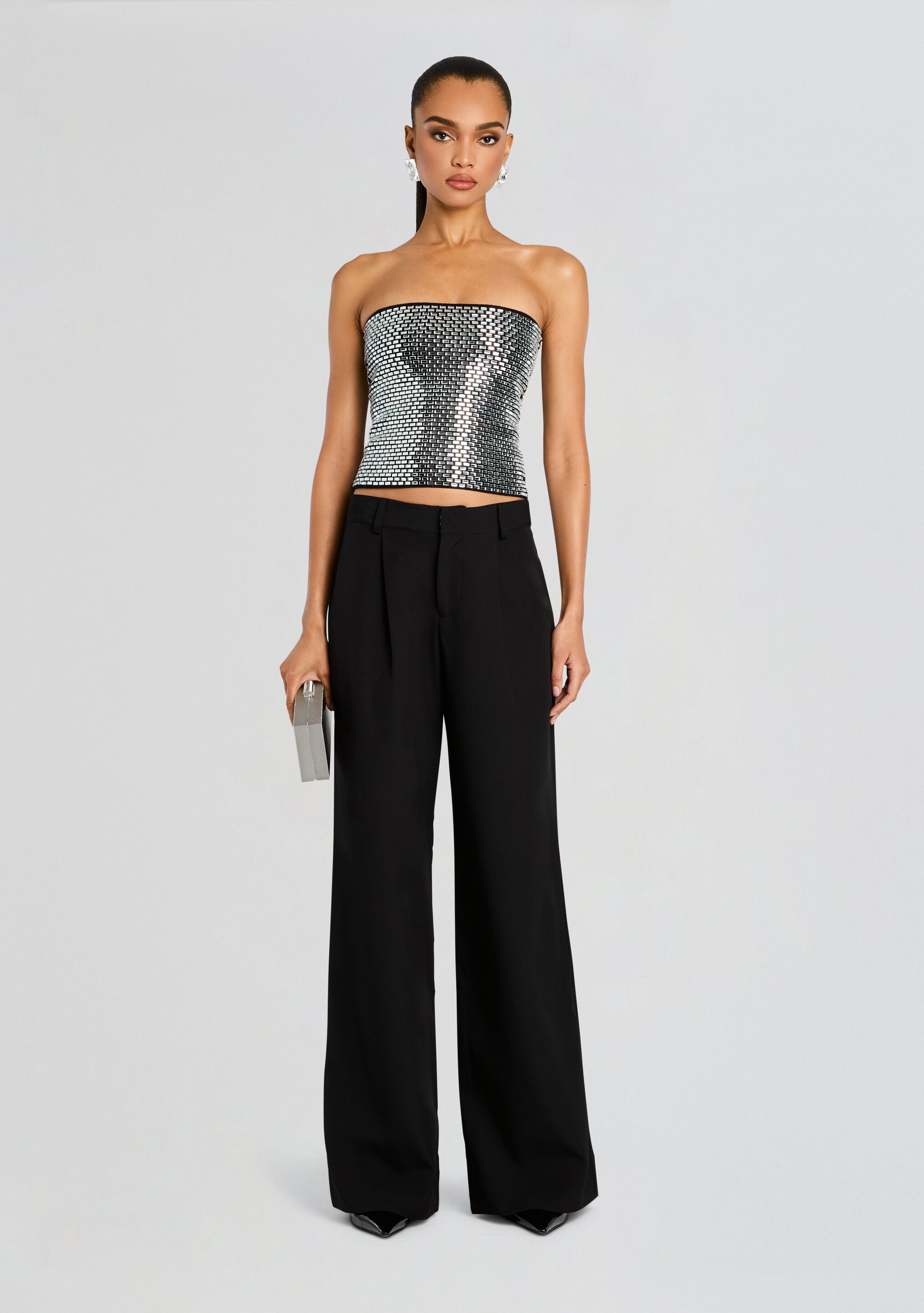 Valery Embellished Knit Top-Cup Shy