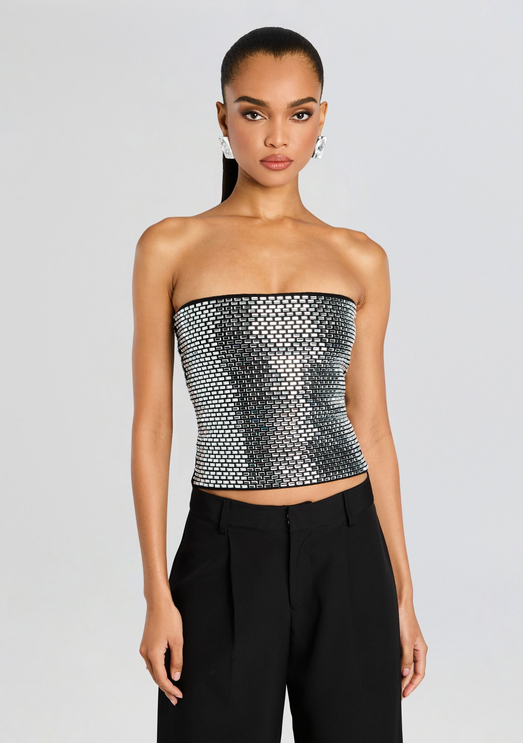 Valery Embellished Knit Top-Cup Shy
