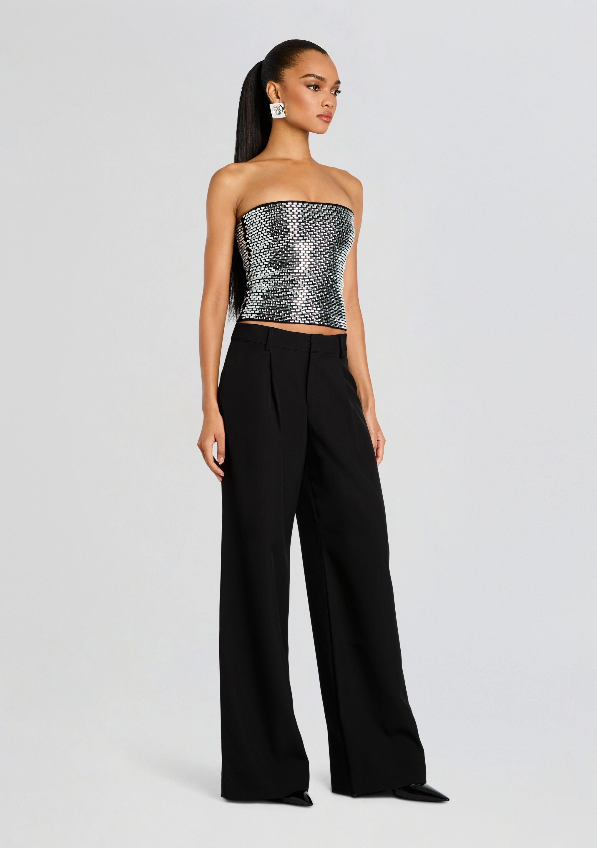 Valery Embellished Knit Top-Cup Shy