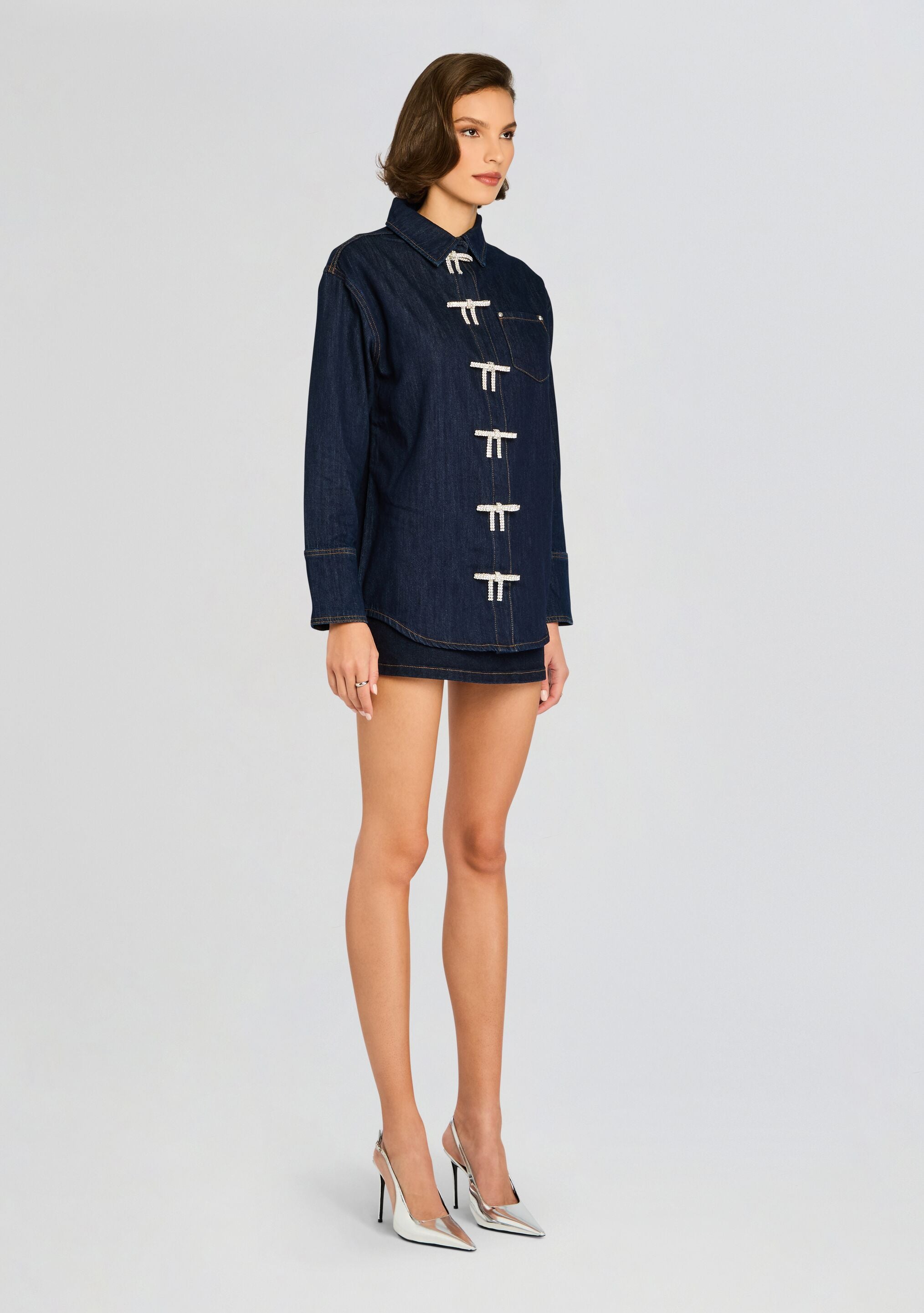 Hessa Denim Shirt-Cup Shy