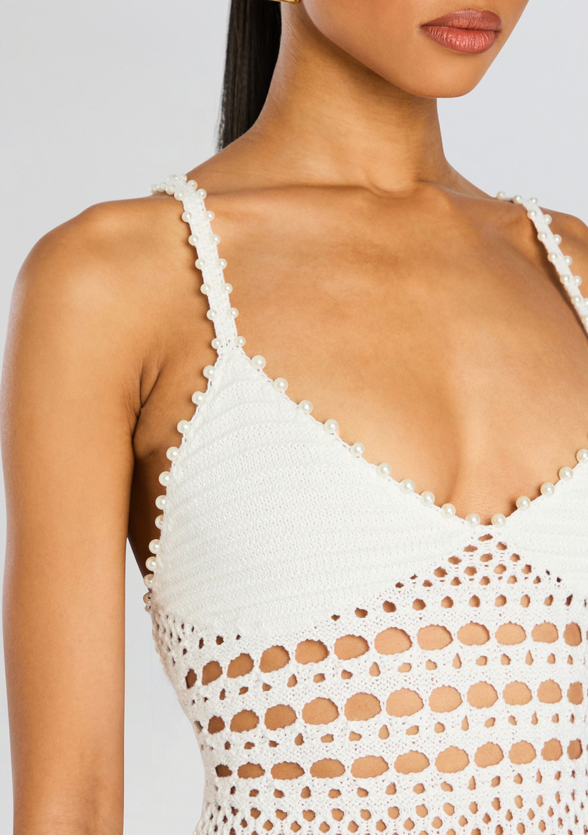 Belize Knit Crochet Dress-Cup Shy