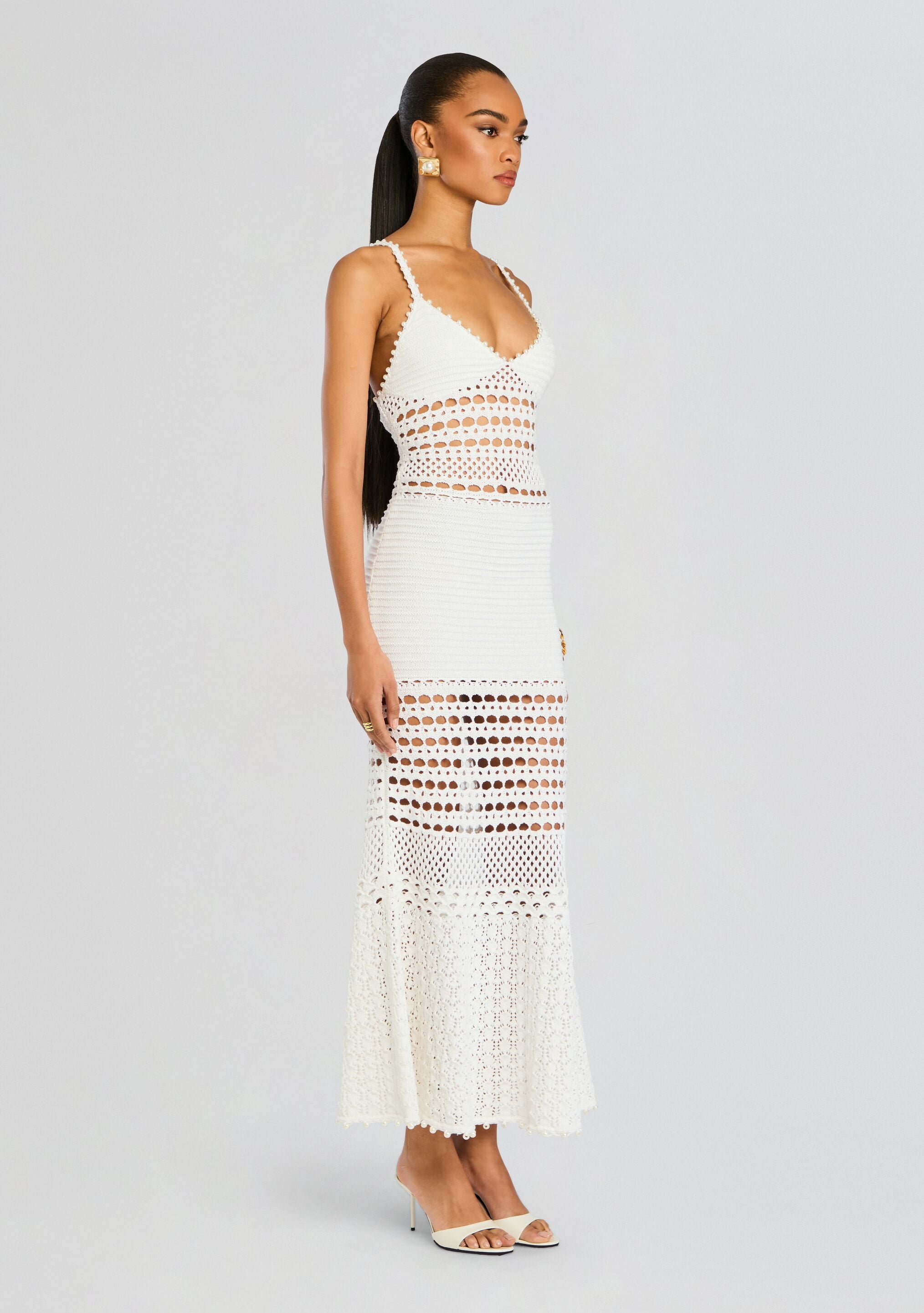 Belize Knit Crochet Dress-Cup Shy