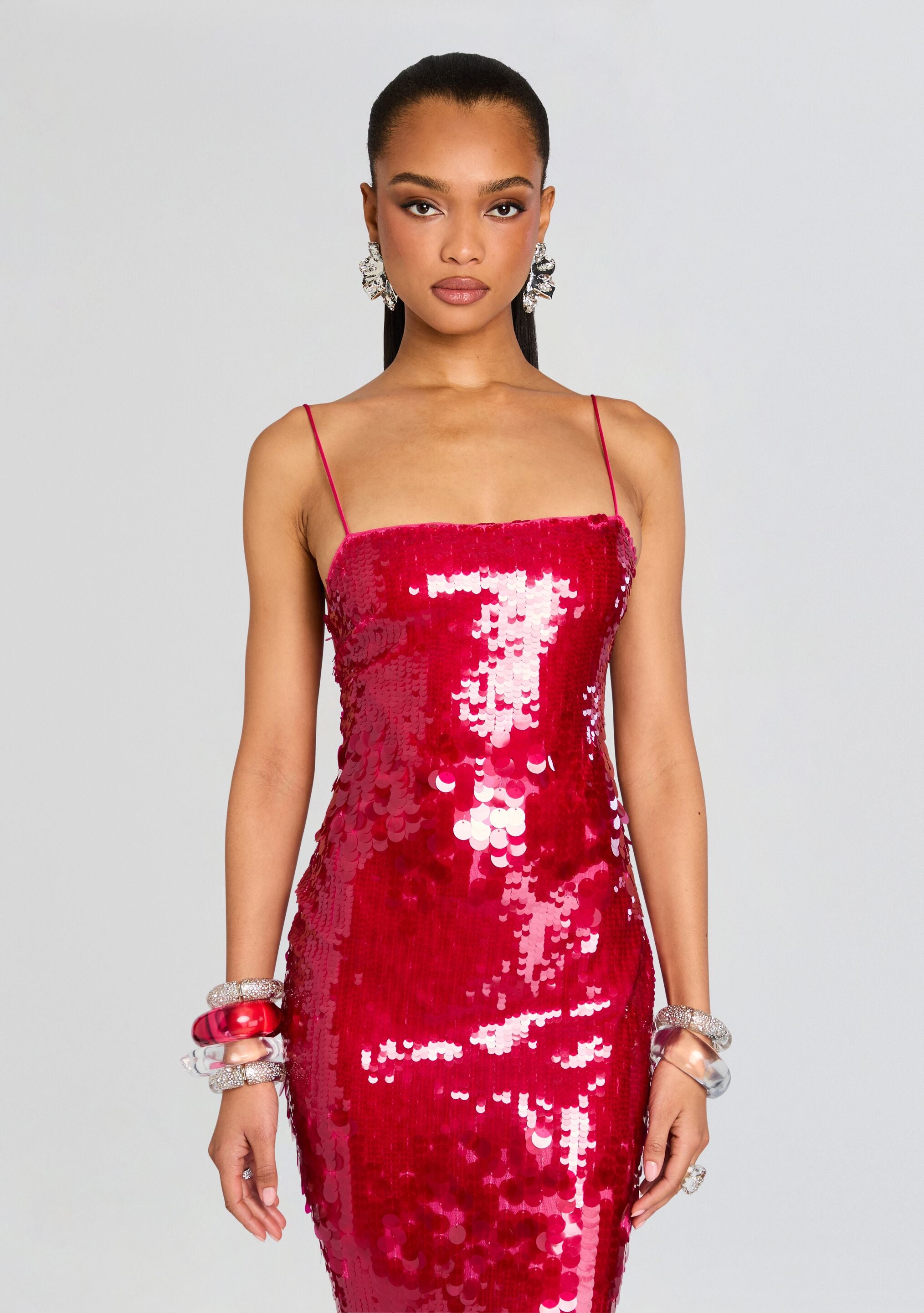 Alana Sequin Dress-Cup Shy