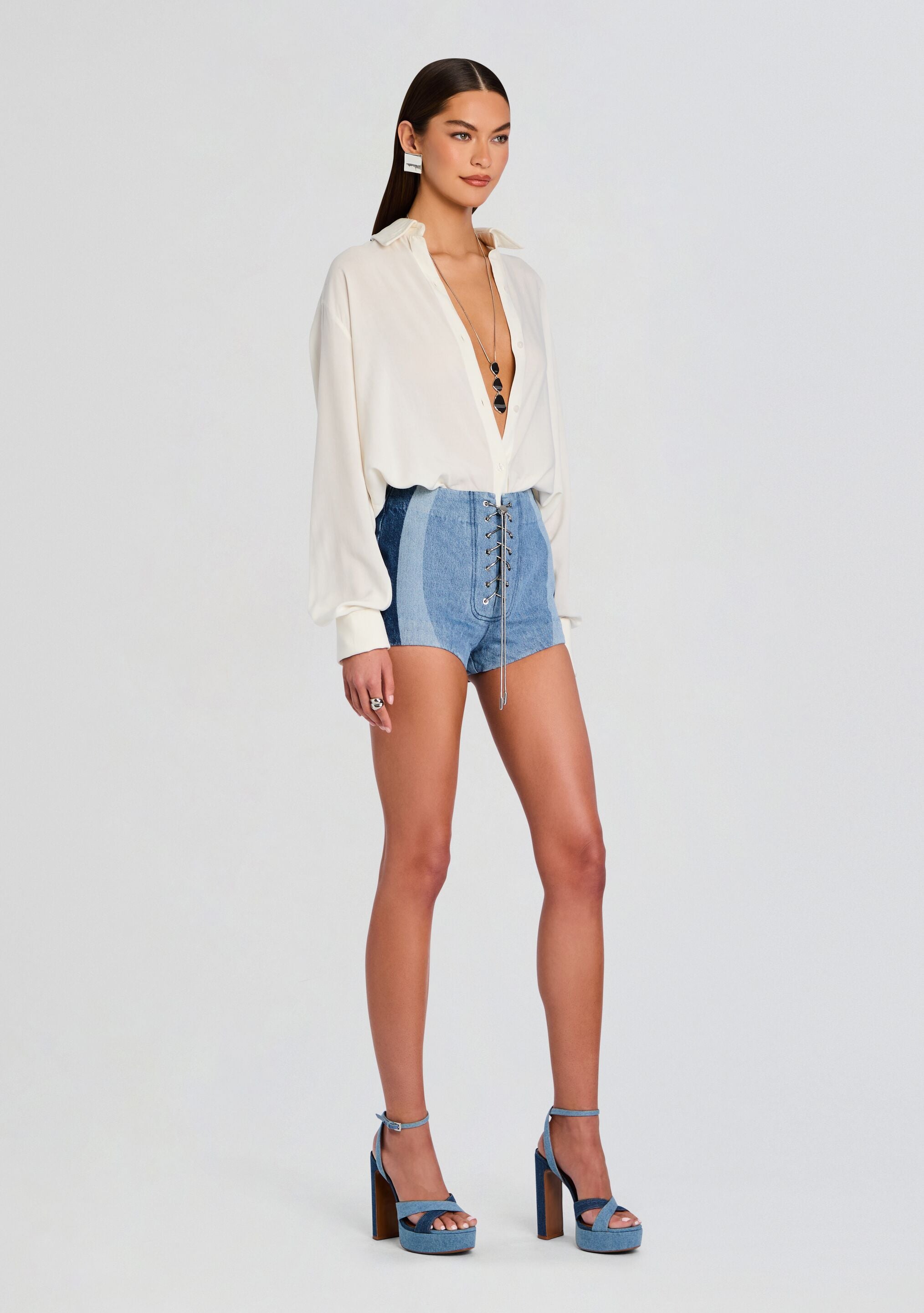 Aleyna Denim Short-Cup Shy
