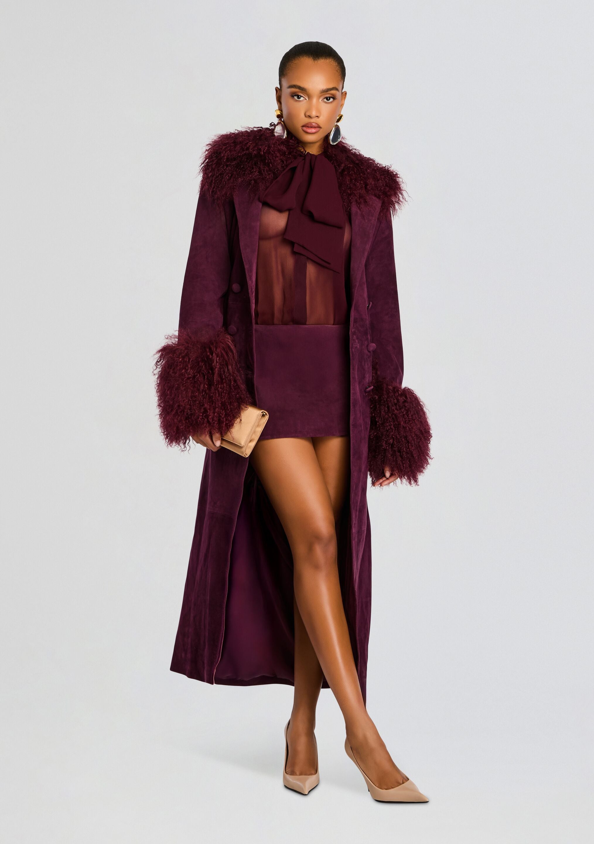 Britta Suede Coat-Cup Shy