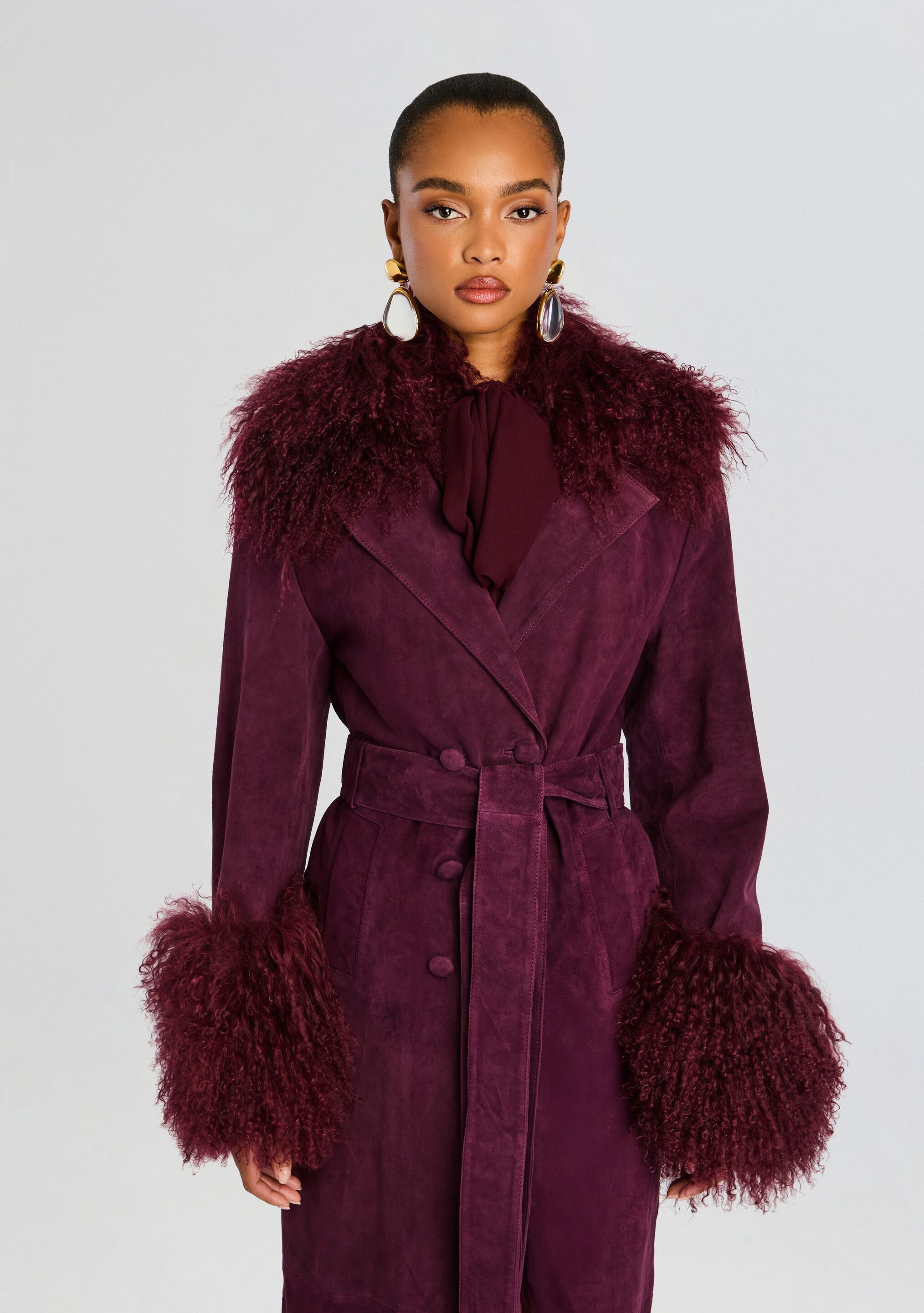Britta Suede Coat-Cup Shy