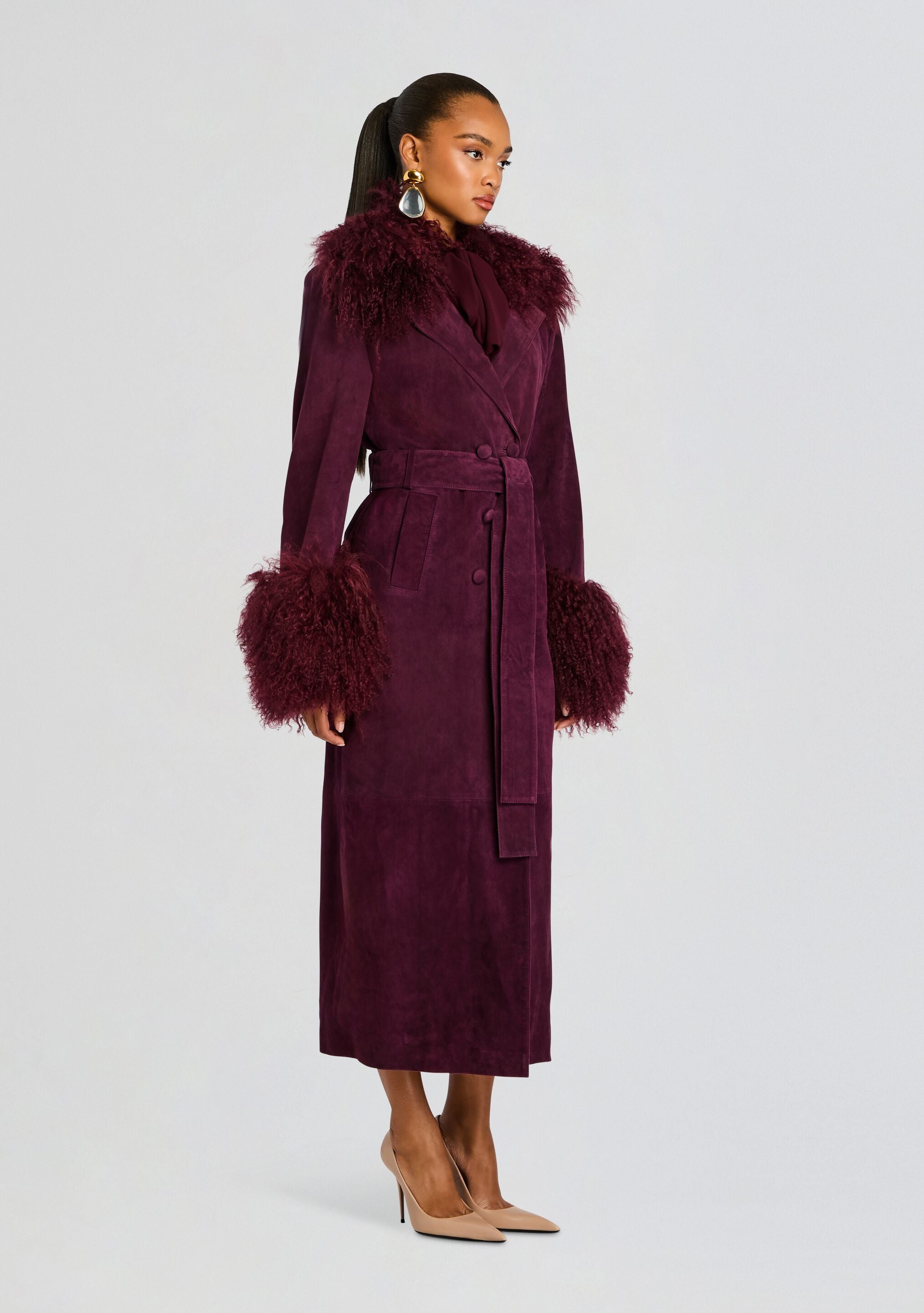 Britta Suede Coat-Cup Shy