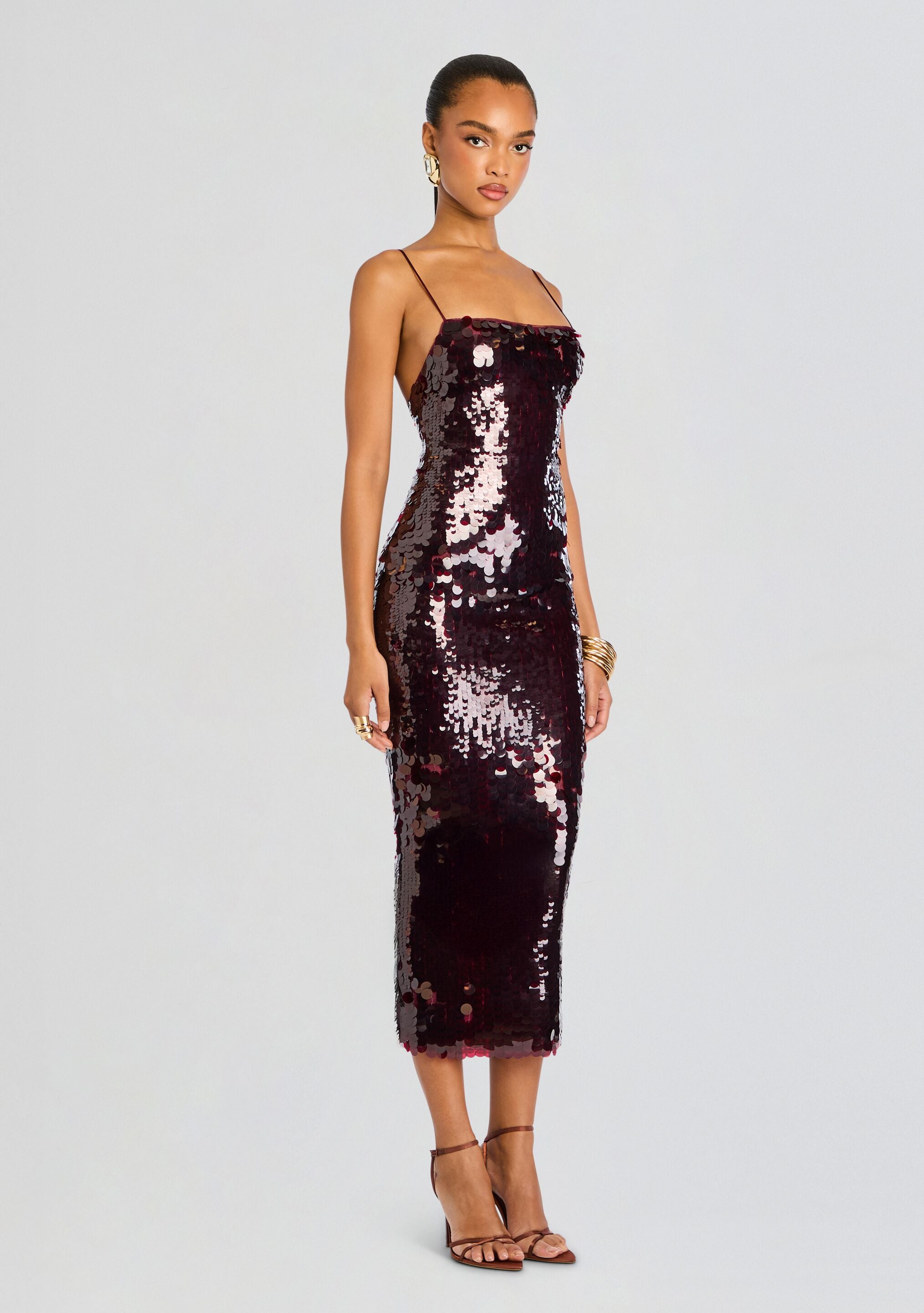 Alana Sequin Dress-Cup Shy