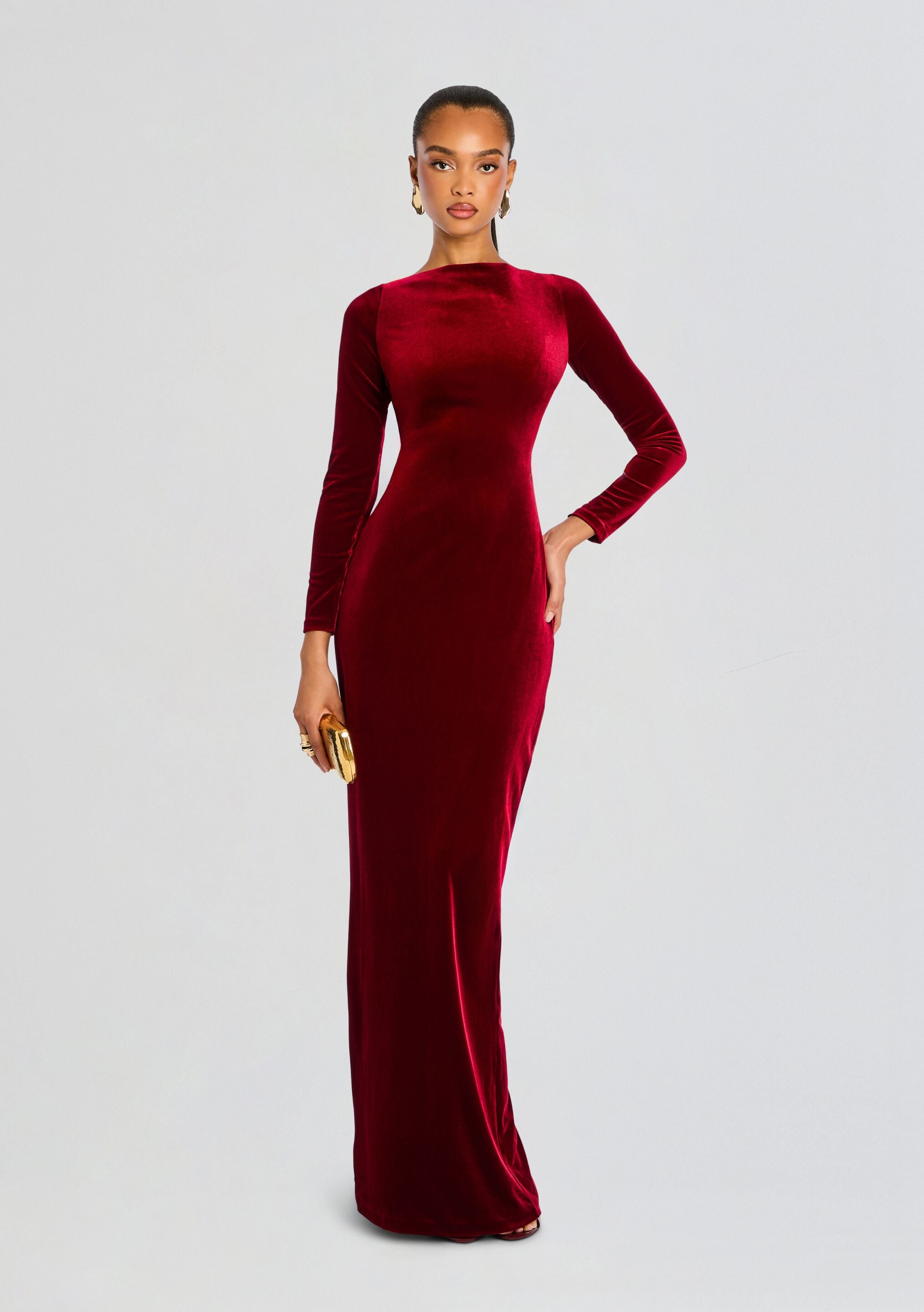 Alizee Velvet Dress-Cup Shy