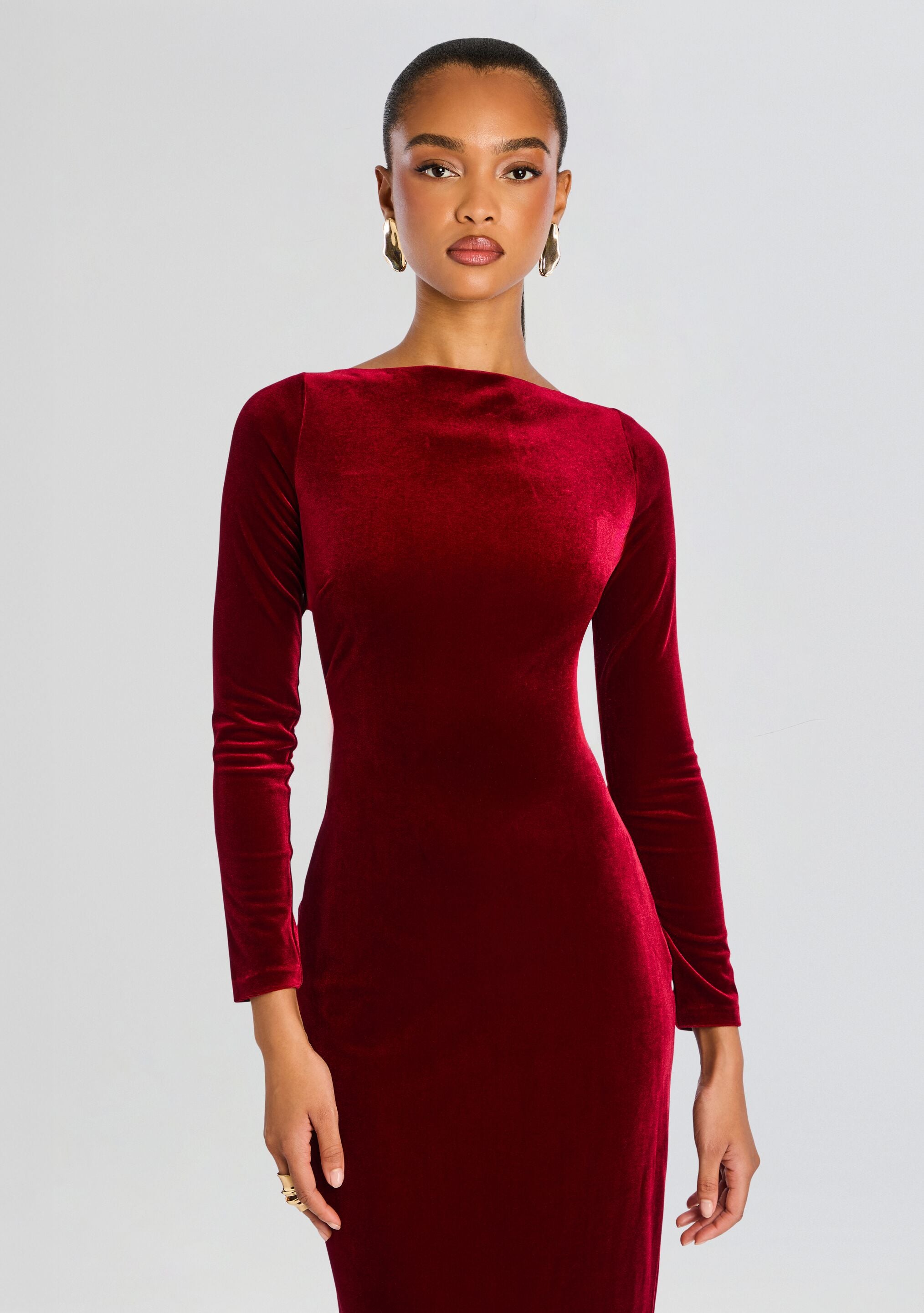 Alizee Velvet Dress-Cup Shy