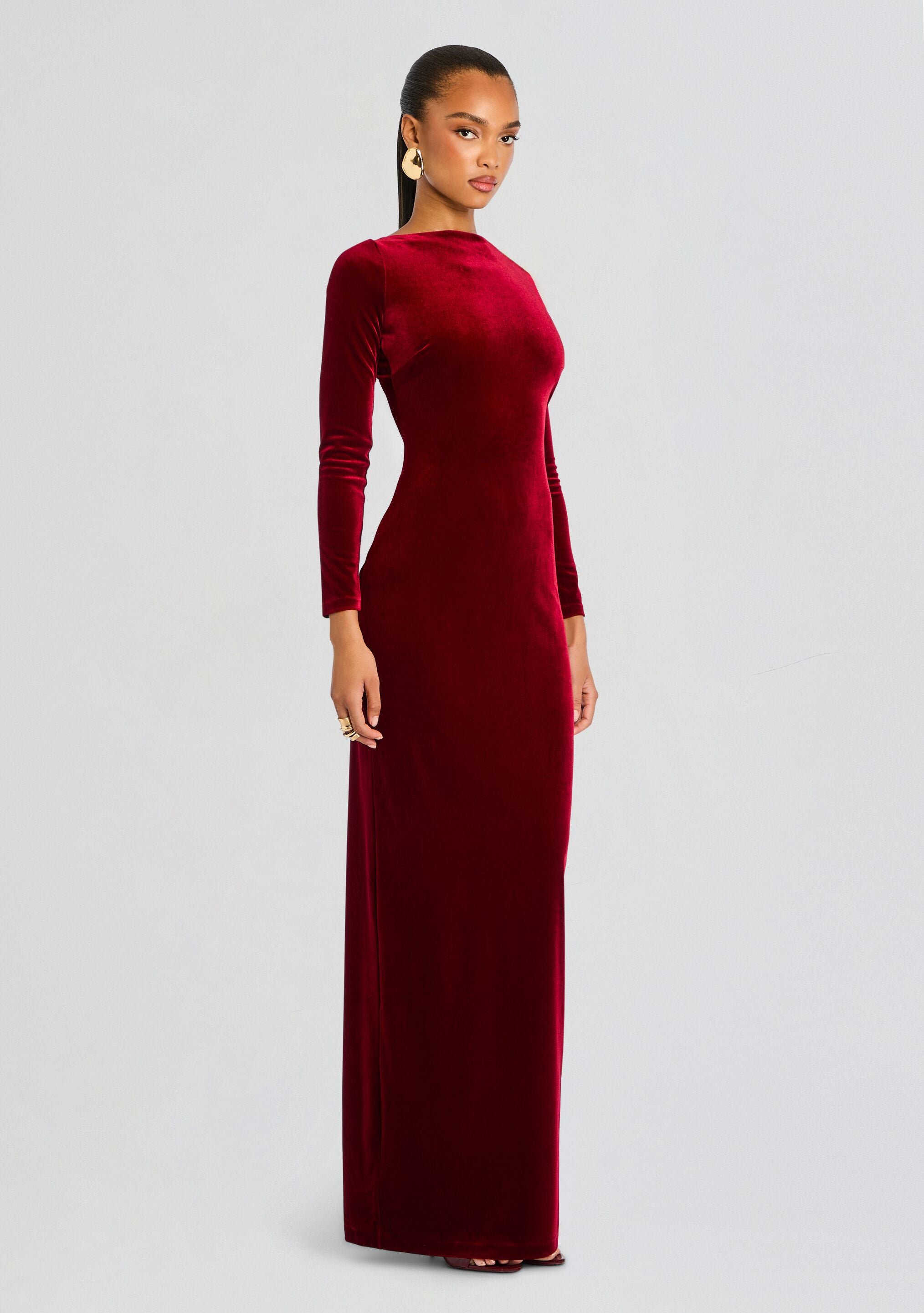 Alizee Velvet Dress-Cup Shy