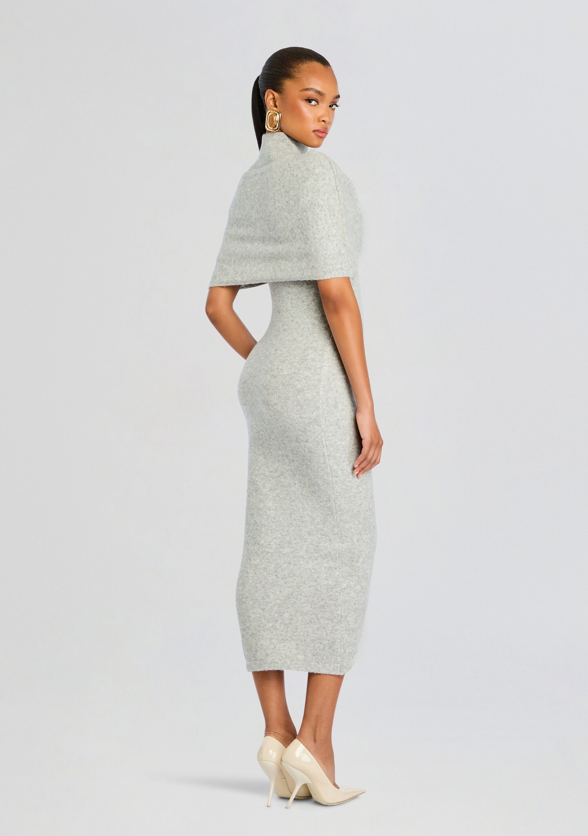 Wisteria Knit Midi Dress-Cup Shy