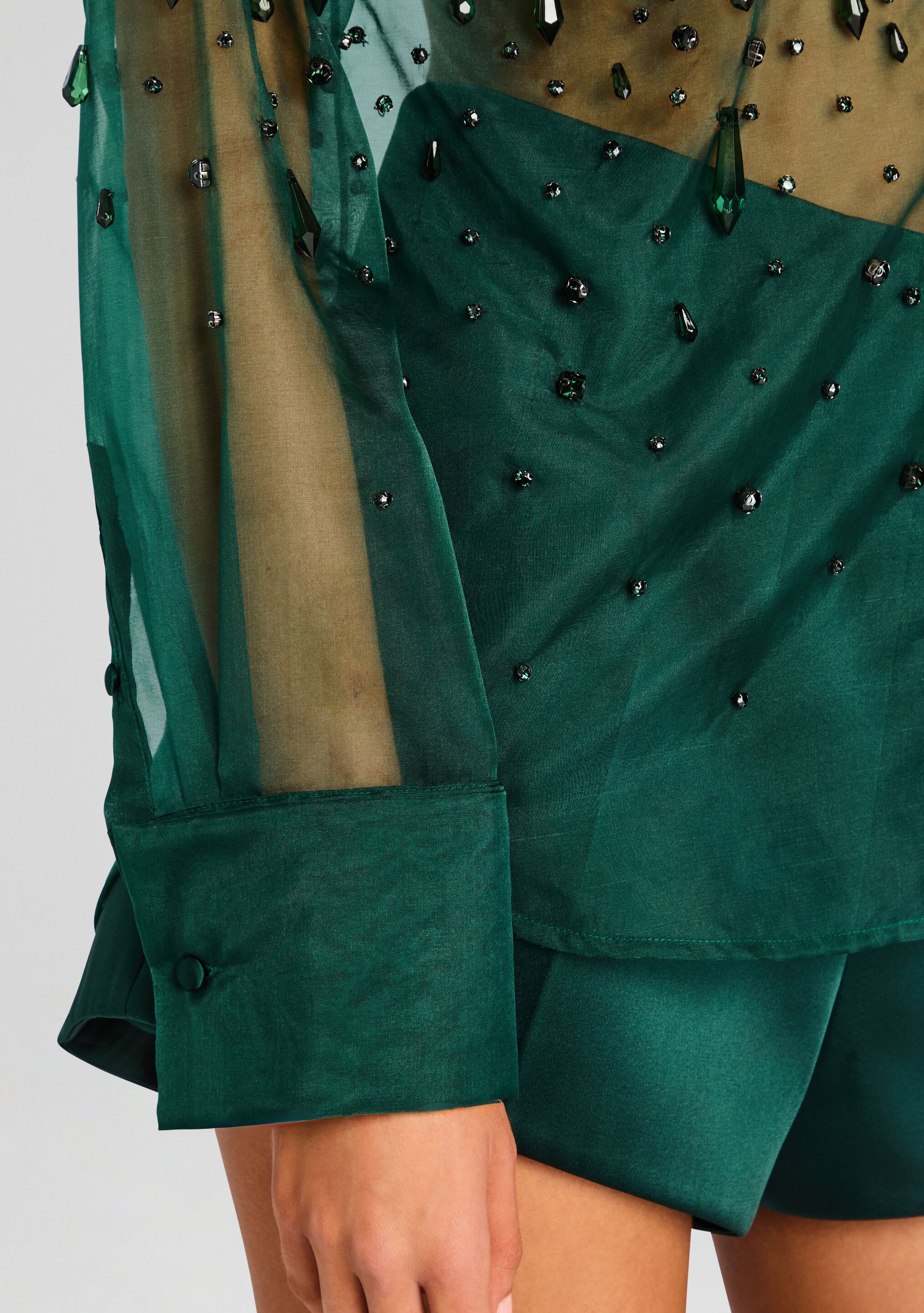 Aubriella Embellished Shirt-Cup Shy