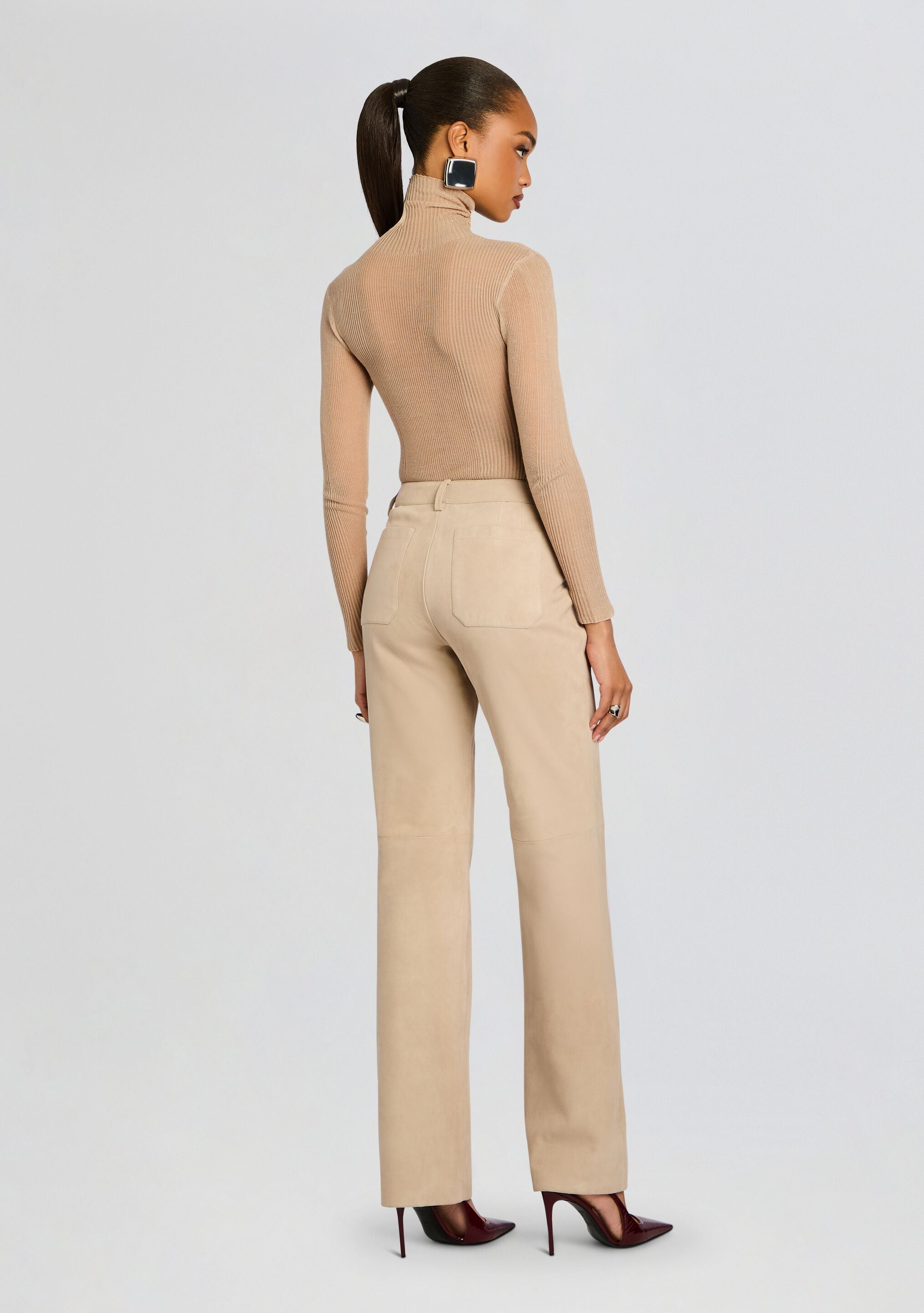 Adelina Suede Pant-Cup Shy