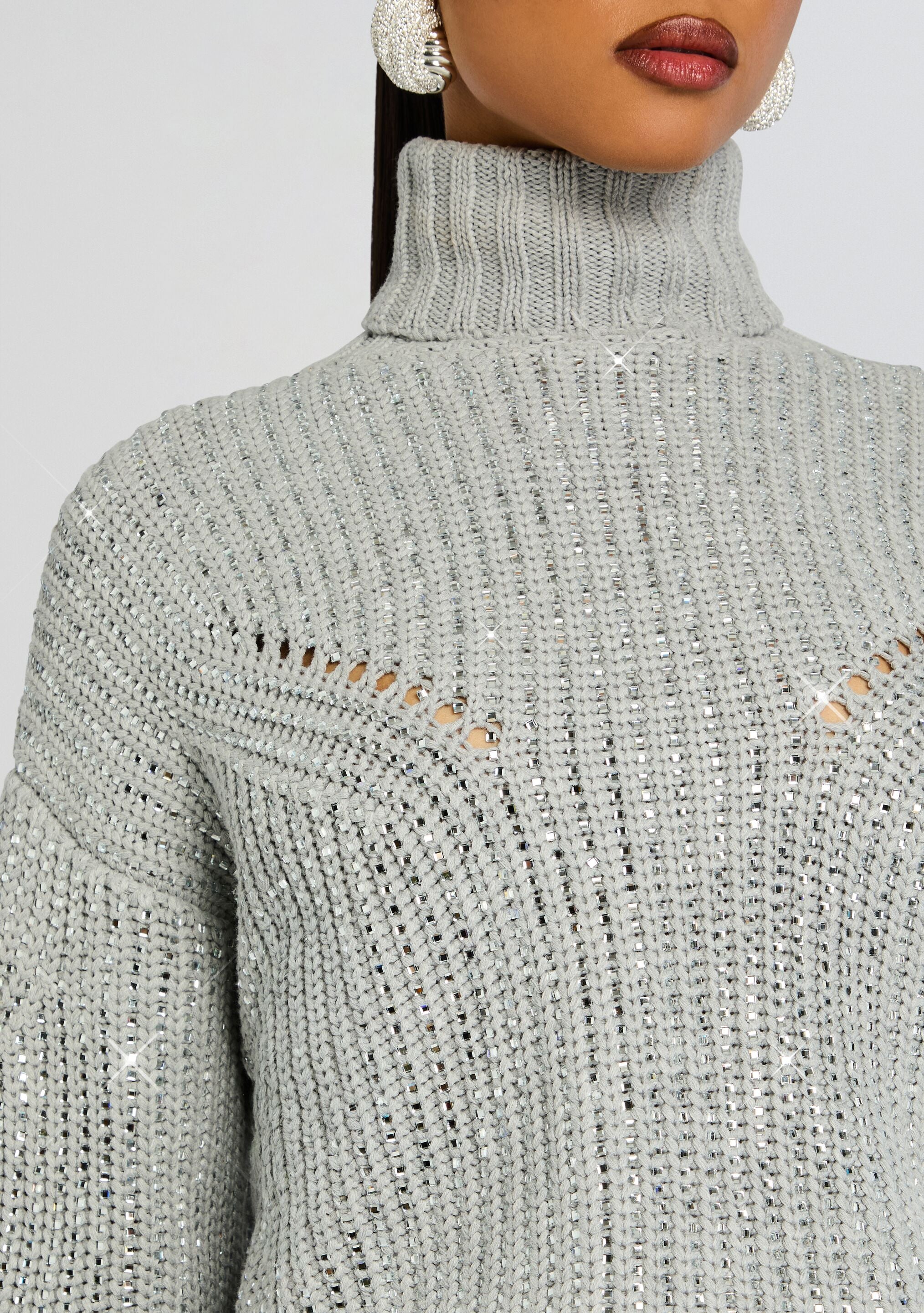 Camden Embellished Sweater-Cup Shy