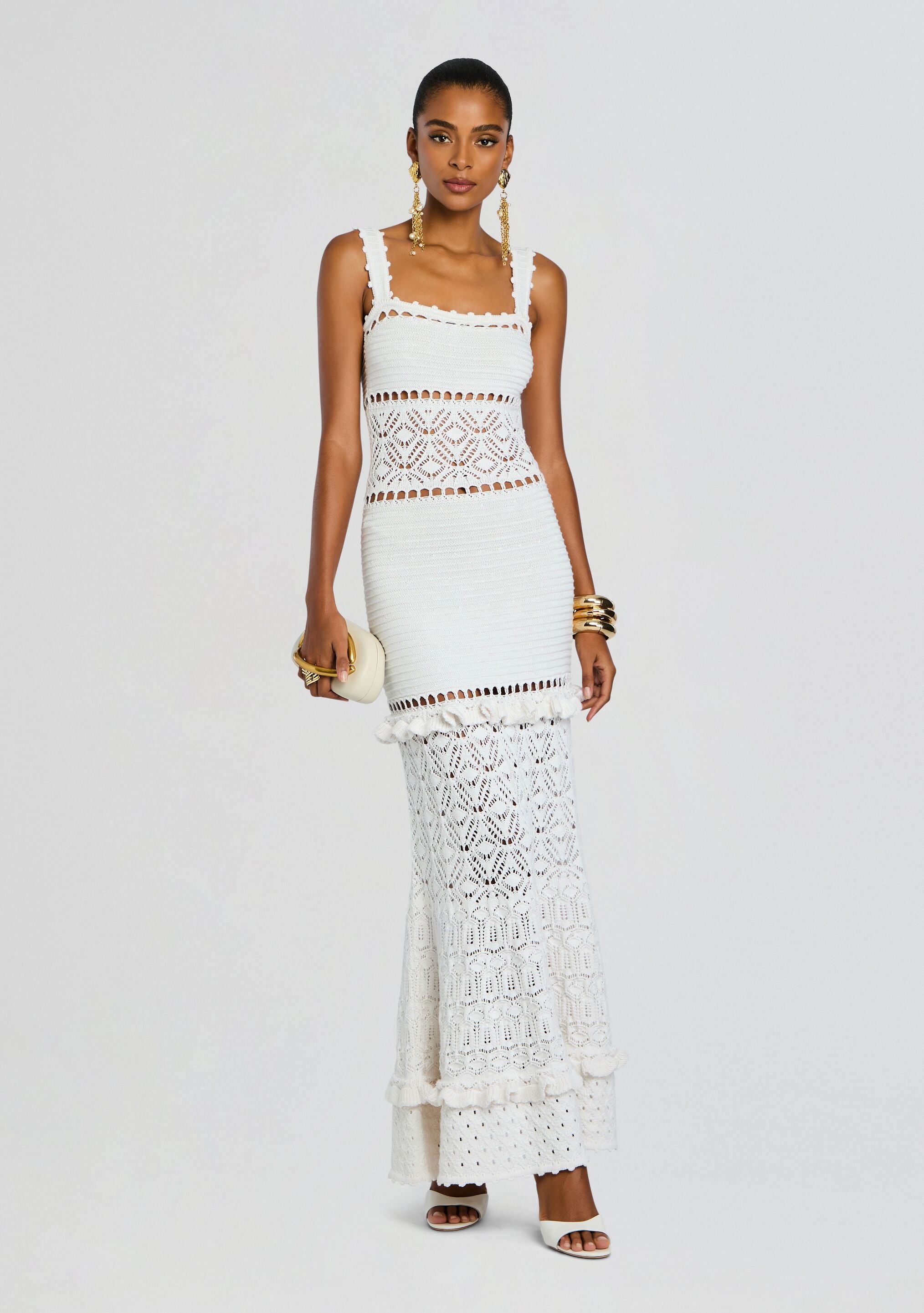 Winona Crochet Dress-Cup Shy