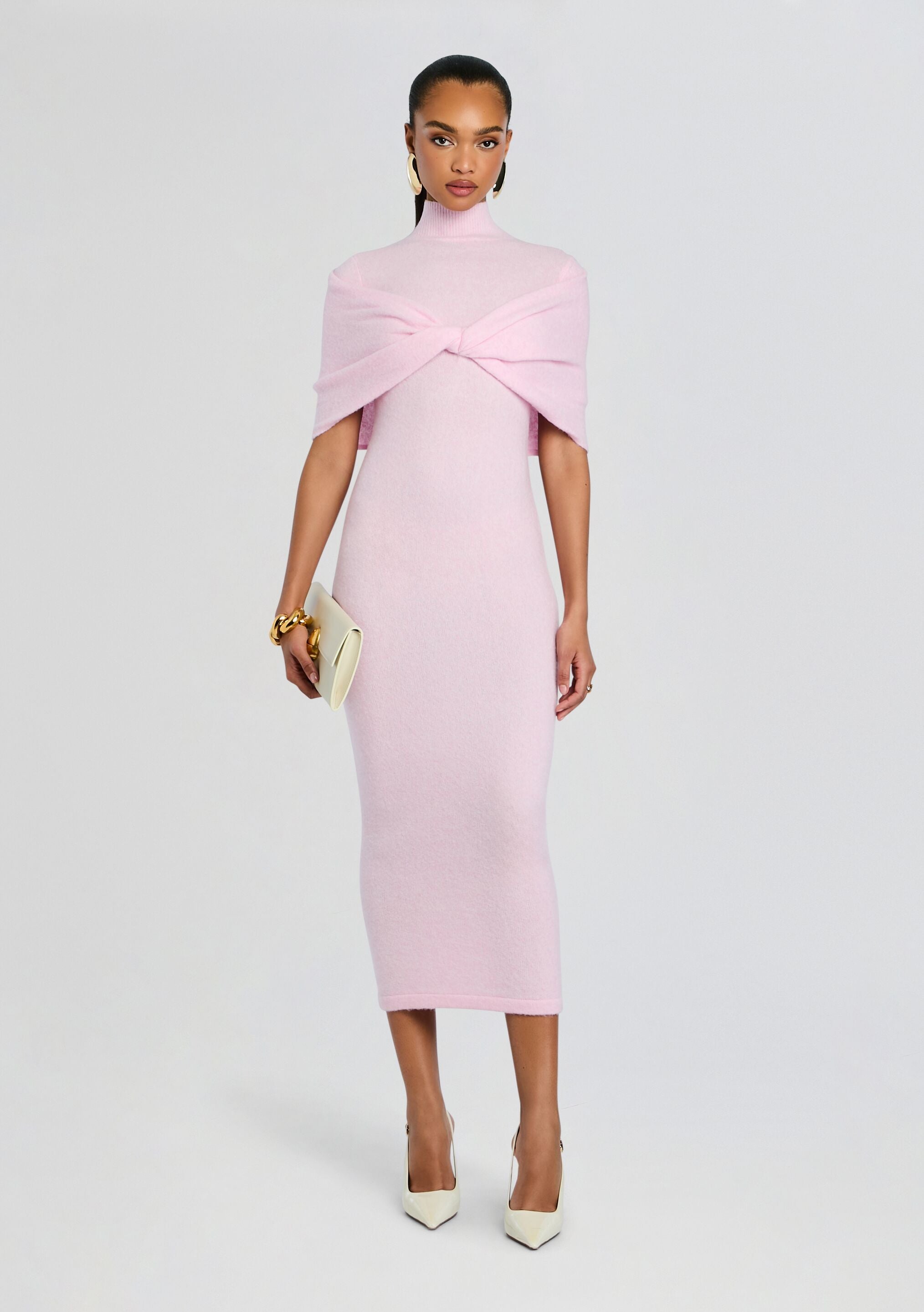 Wisteria Knit Midi Dress-Cup Shy