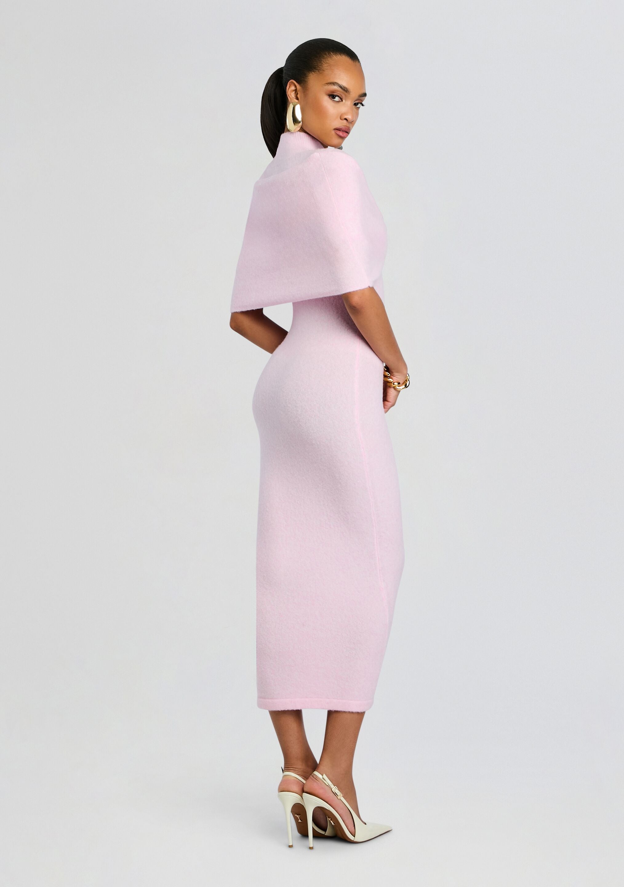 Wisteria Knit Midi Dress-Cup Shy