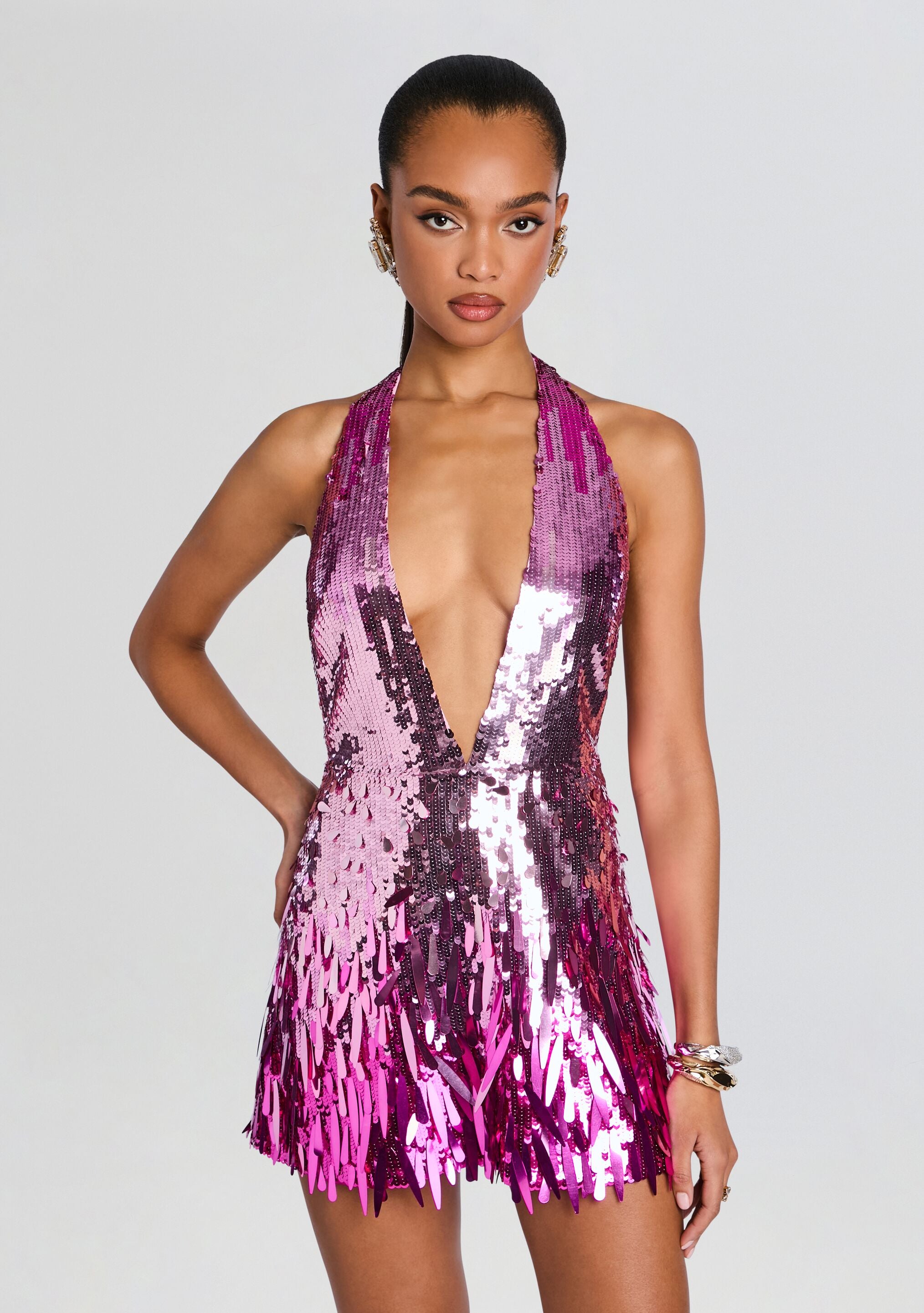 Kinara Sequin Dress-Cup Shy