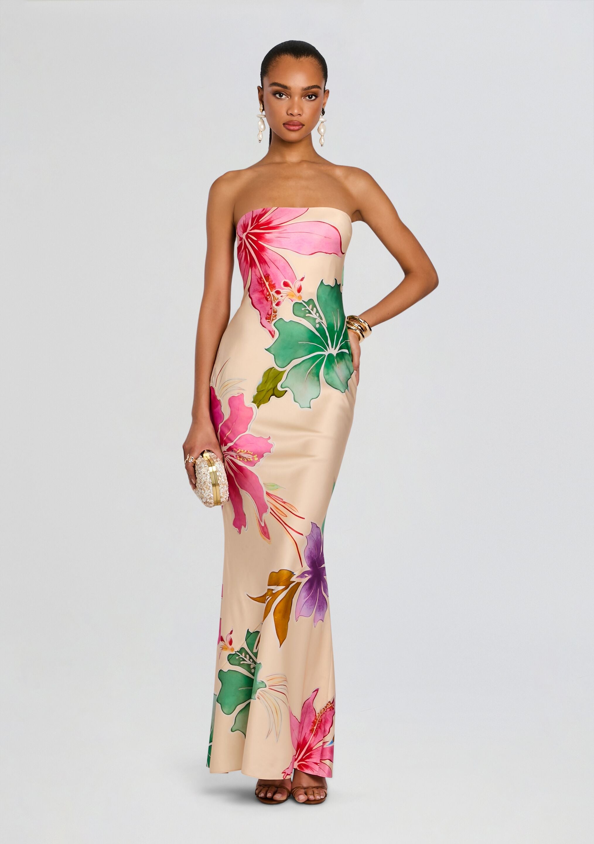 Keaton Silk Dress-Cup Shy