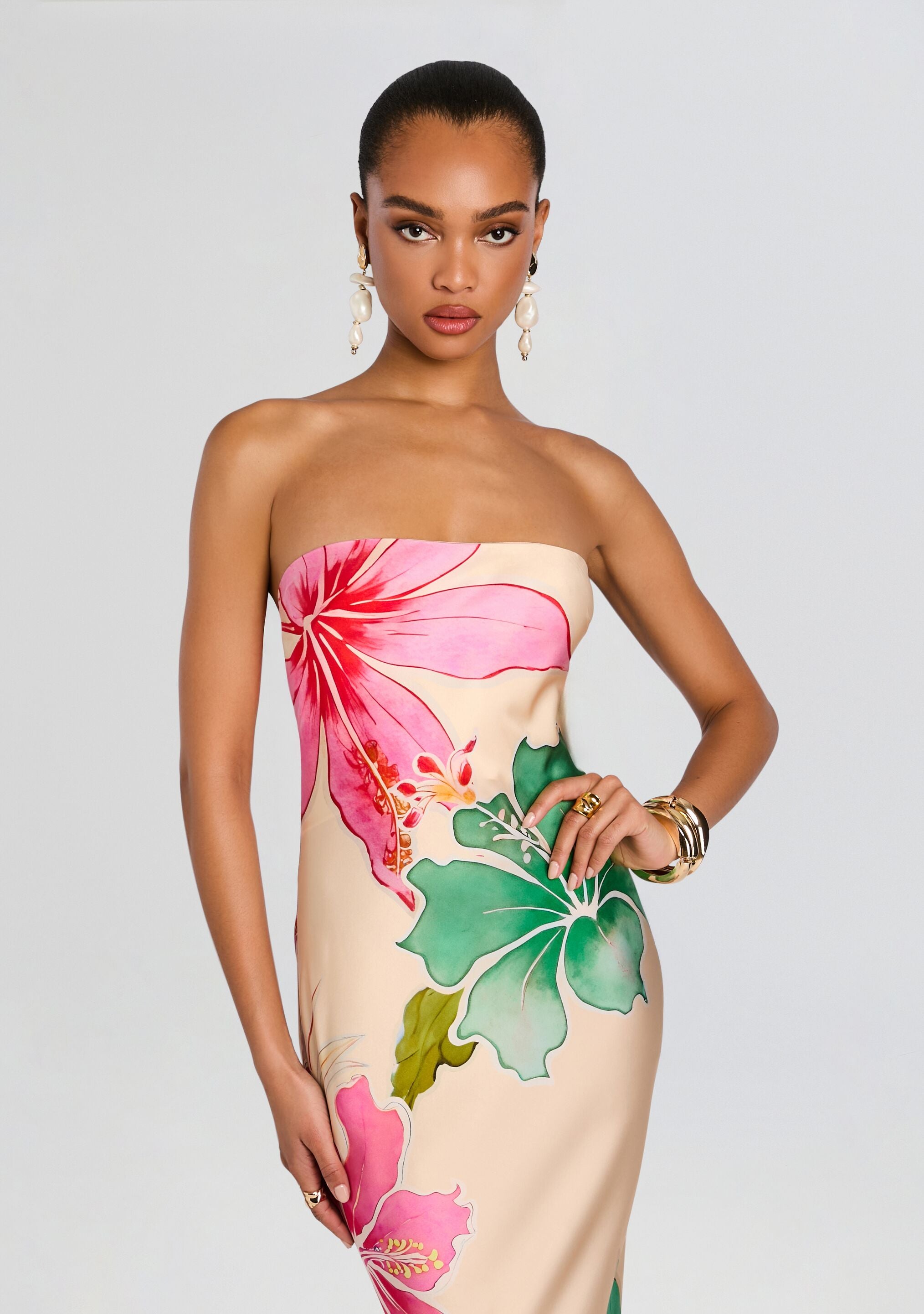 Keaton Silk Dress-Cup Shy