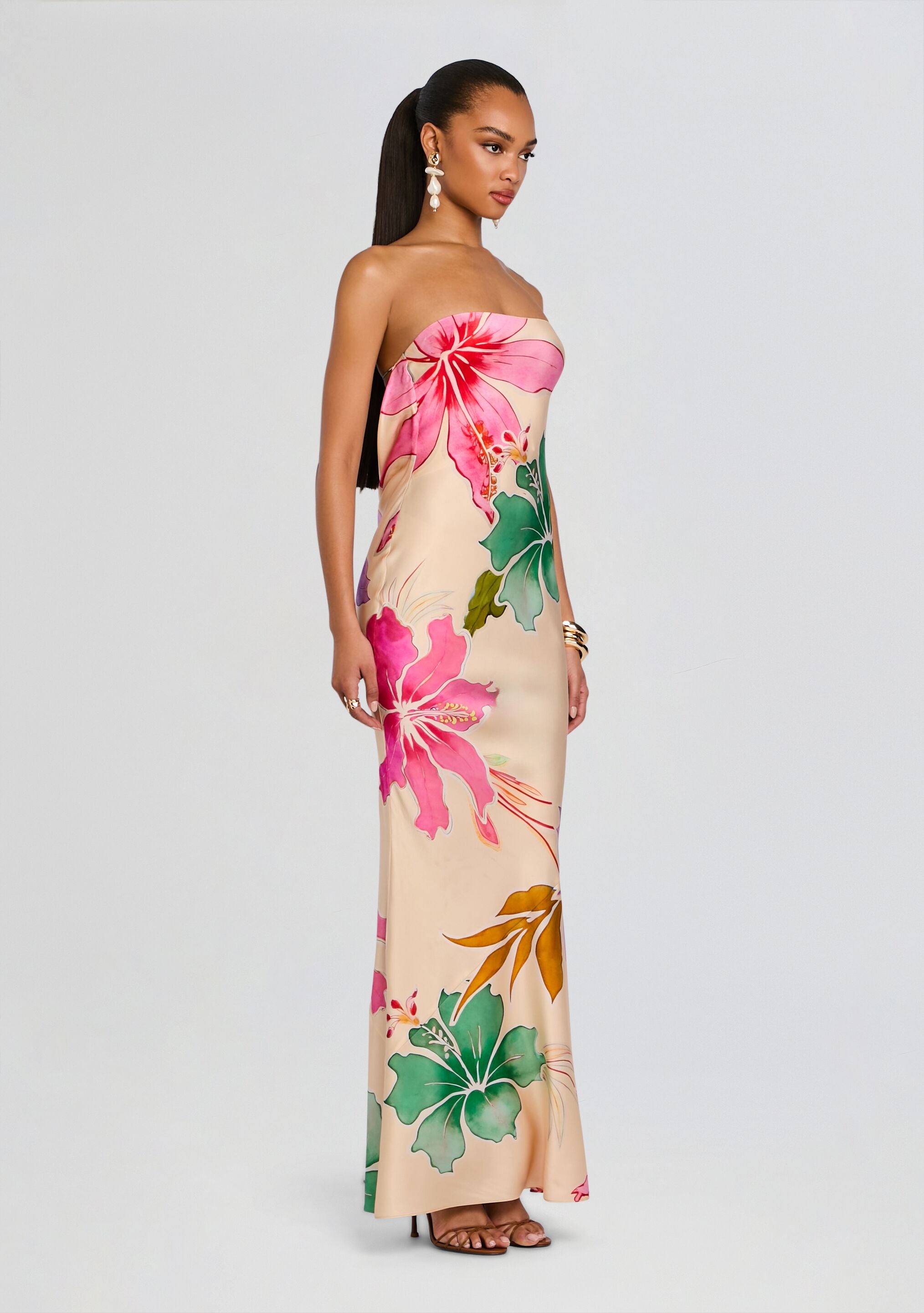 Keaton Silk Dress-Cup Shy