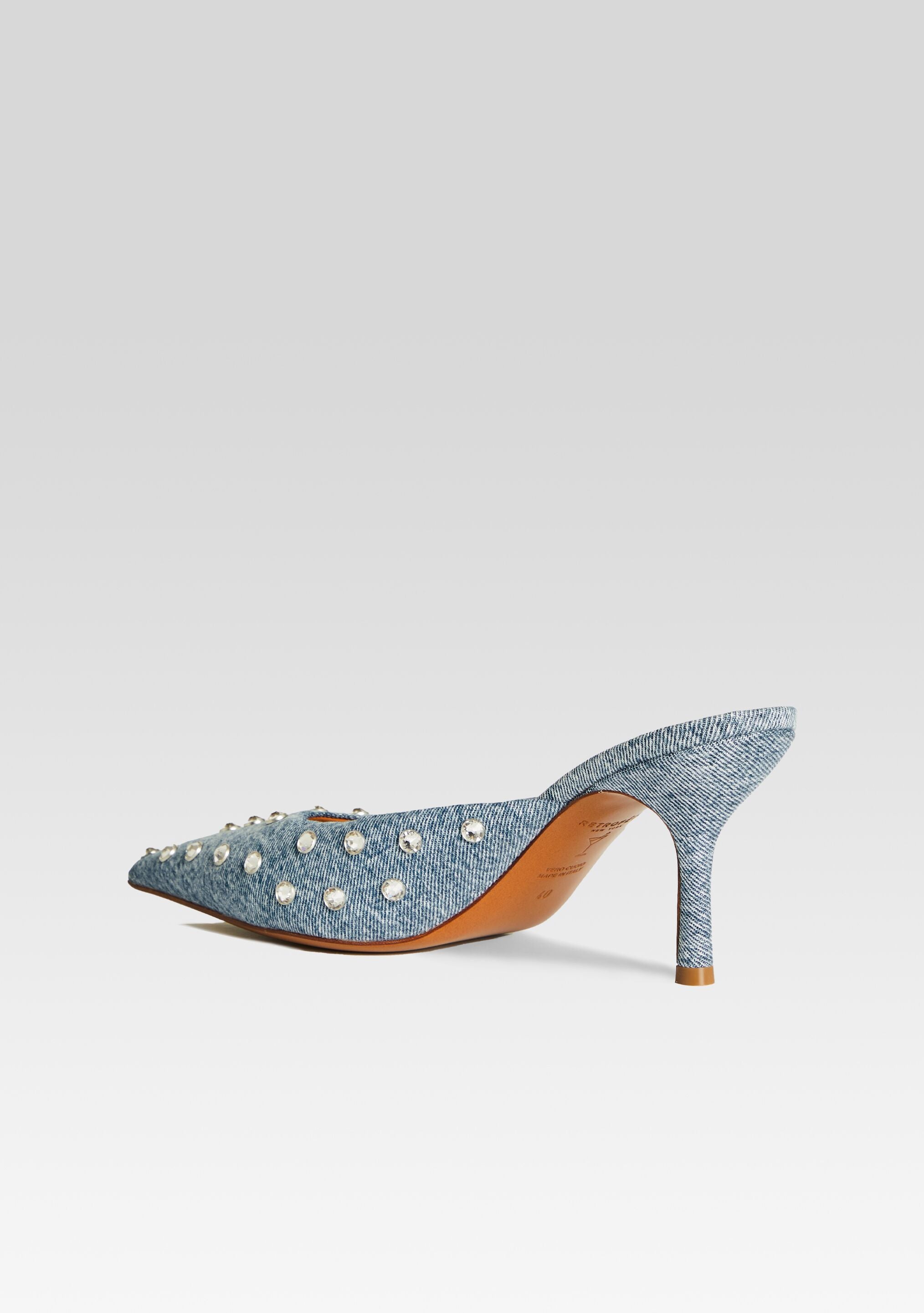 Pacifica Embellished Denim Mule-Cup Shy