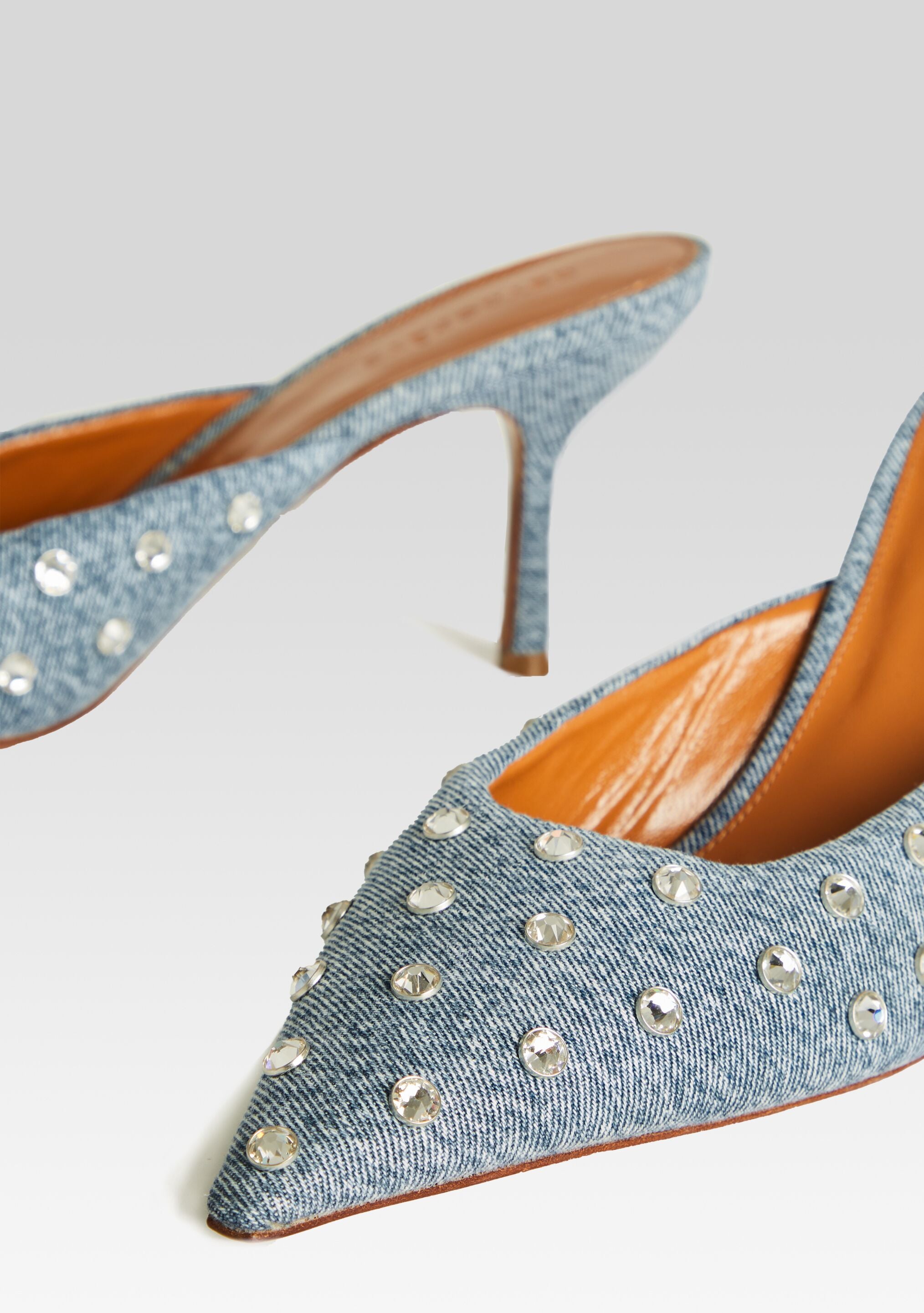 Pacifica Embellished Denim Mule-Cup Shy