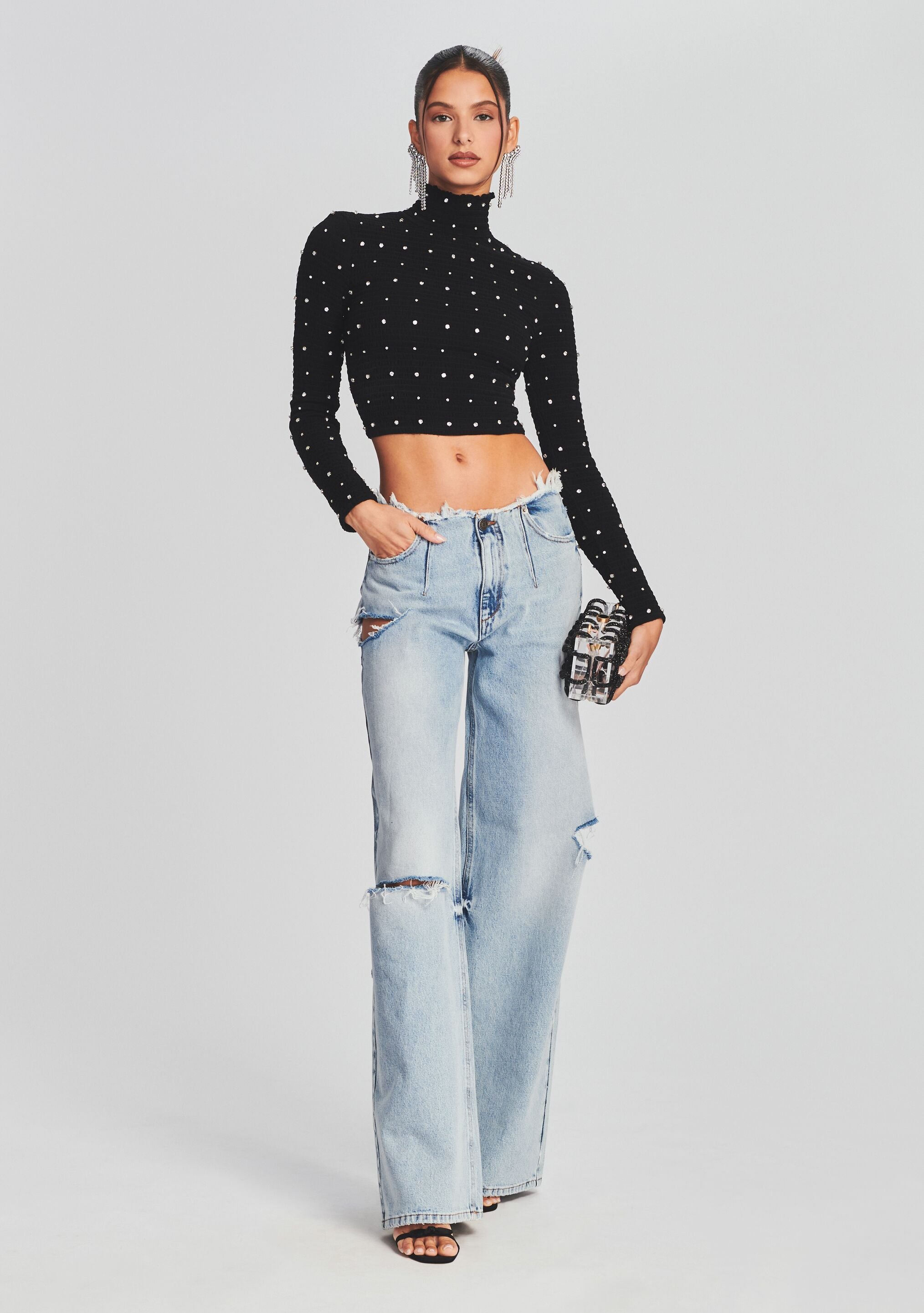 Aston Wide Leg Jean-Cup Shy