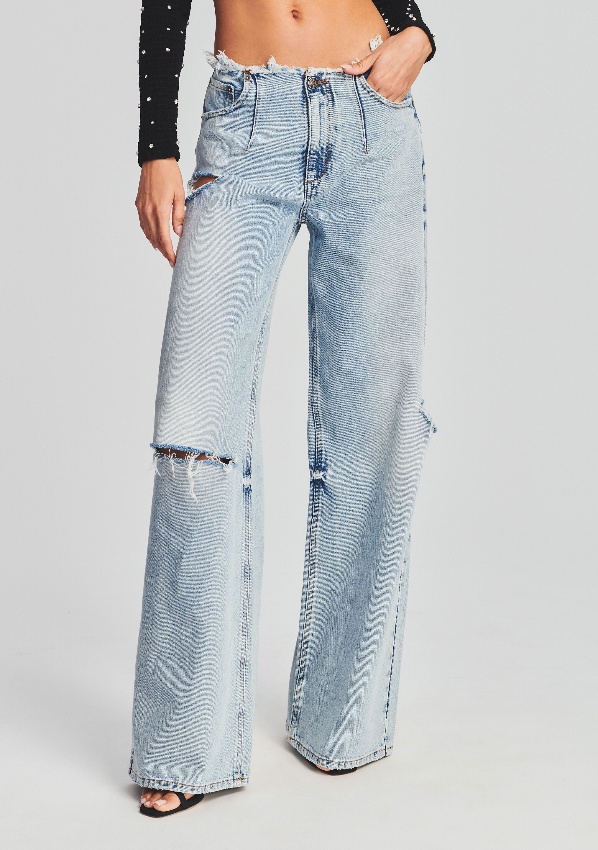 Aston Wide Leg Jean-Cup Shy