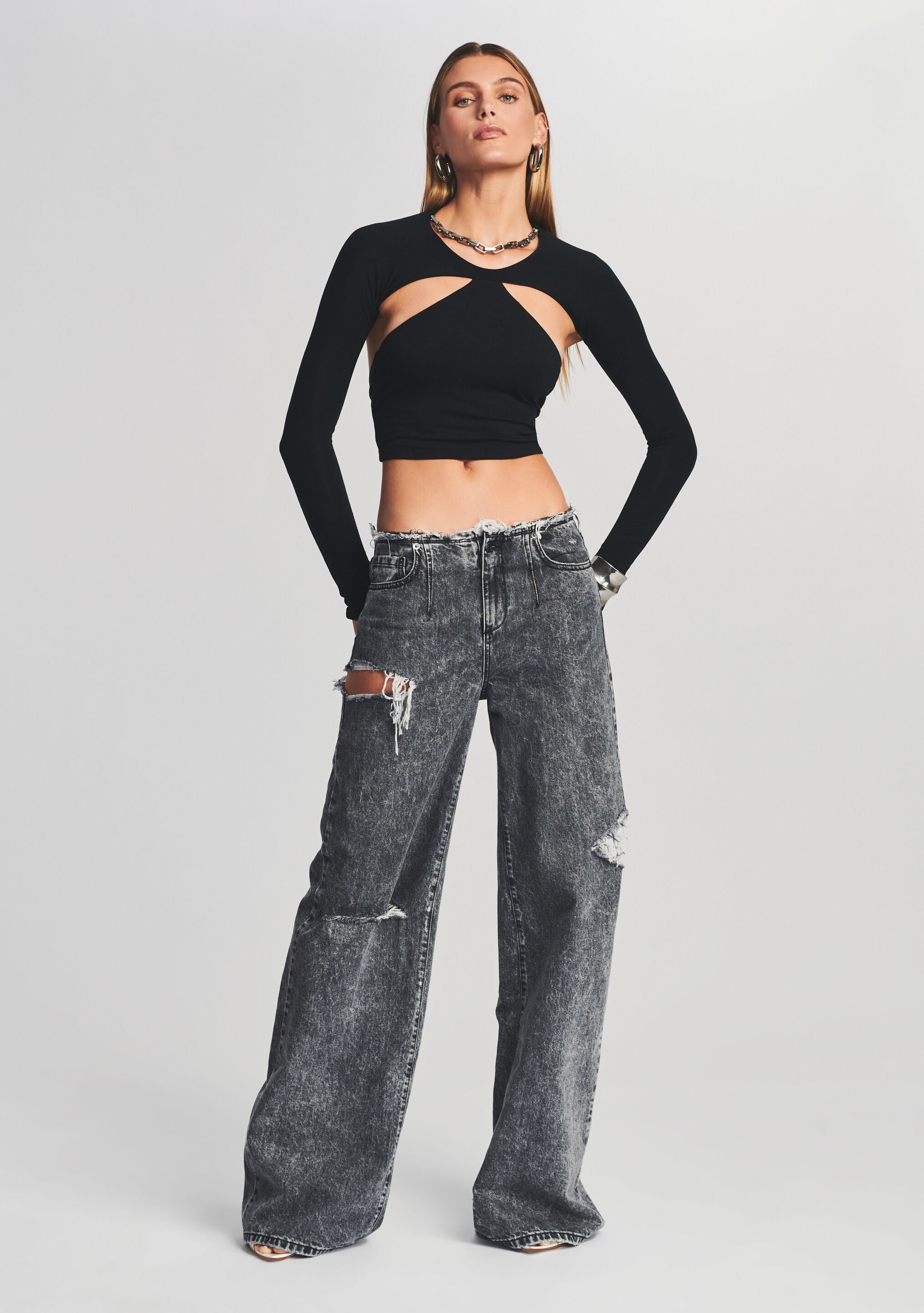 Aston Wide Leg Jean-Cup Shy