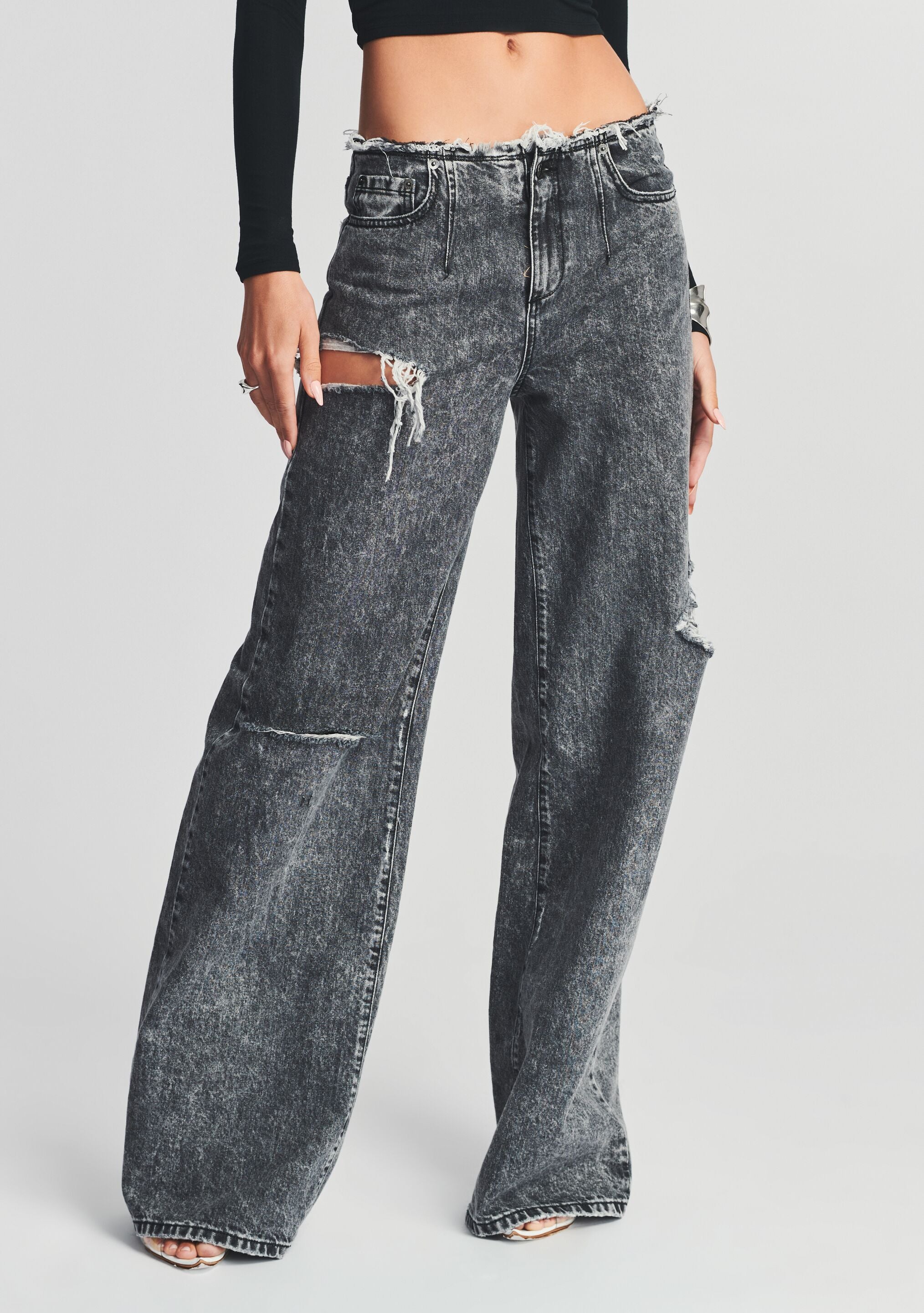 Aston Wide Leg Jean-Cup Shy