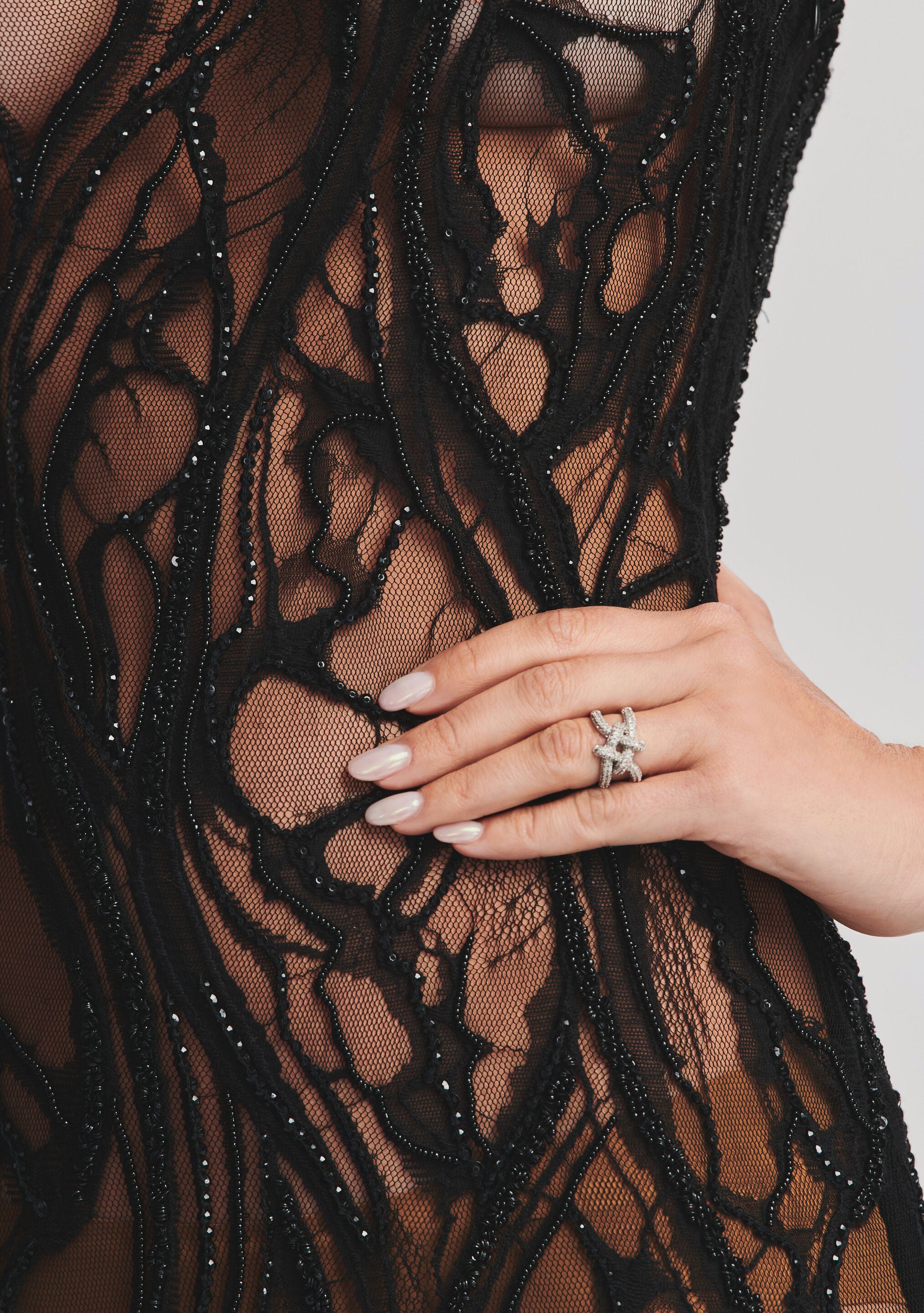 Winnie Embellished Lace Dress-Cup Shy