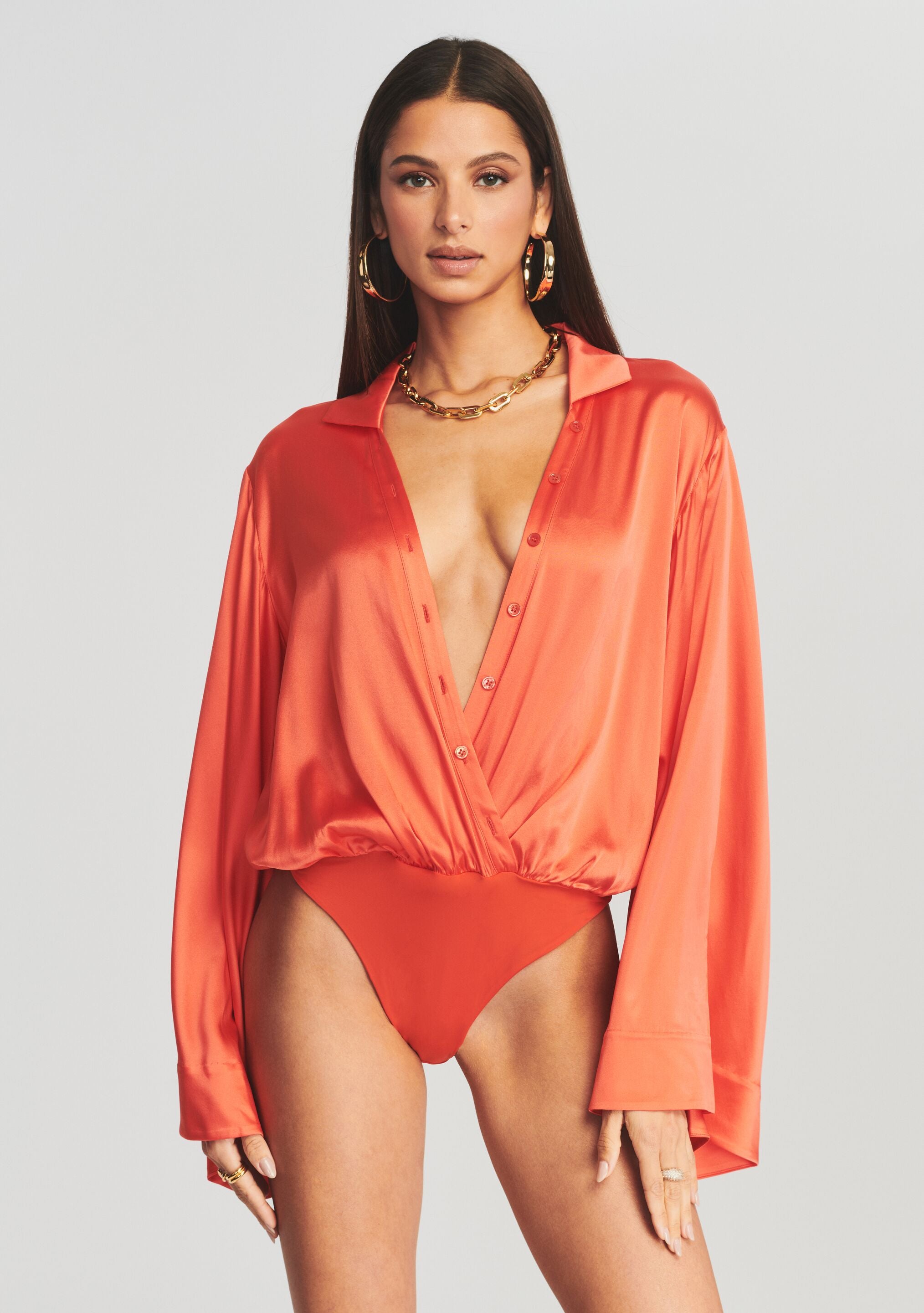 Avalon Silk Bodysuit-Cup Shy