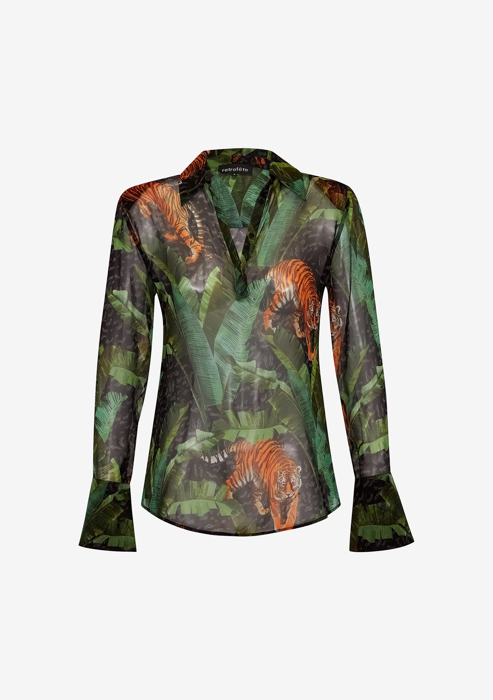 Joanna Silk Chiffon Shirt-Cup Shy