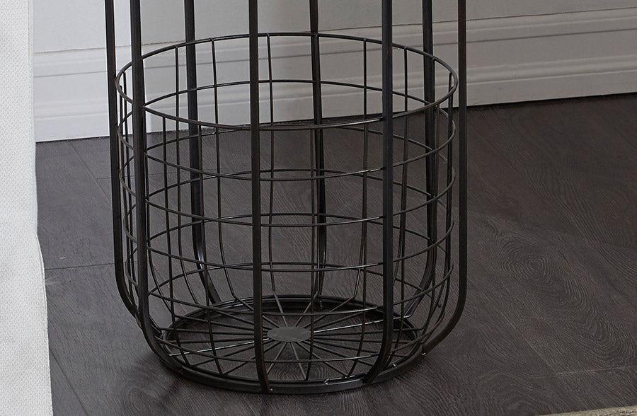 Wire Birdcage Inspired Storage Side Table-Miyaedas