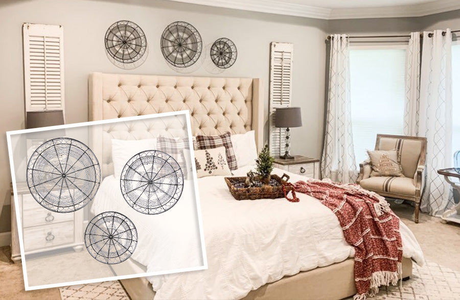 Wire Basket Wall Decor, Set of 3-Miyaedas