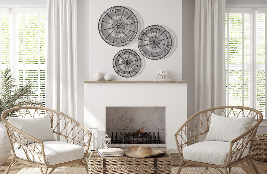 Wire Basket Wall Decor, Set of 3-Miyaedas