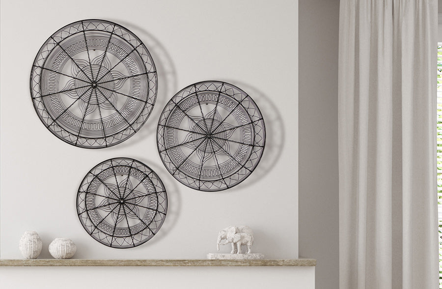 Wire Basket Wall Decor, Set of 3-Miyaedas