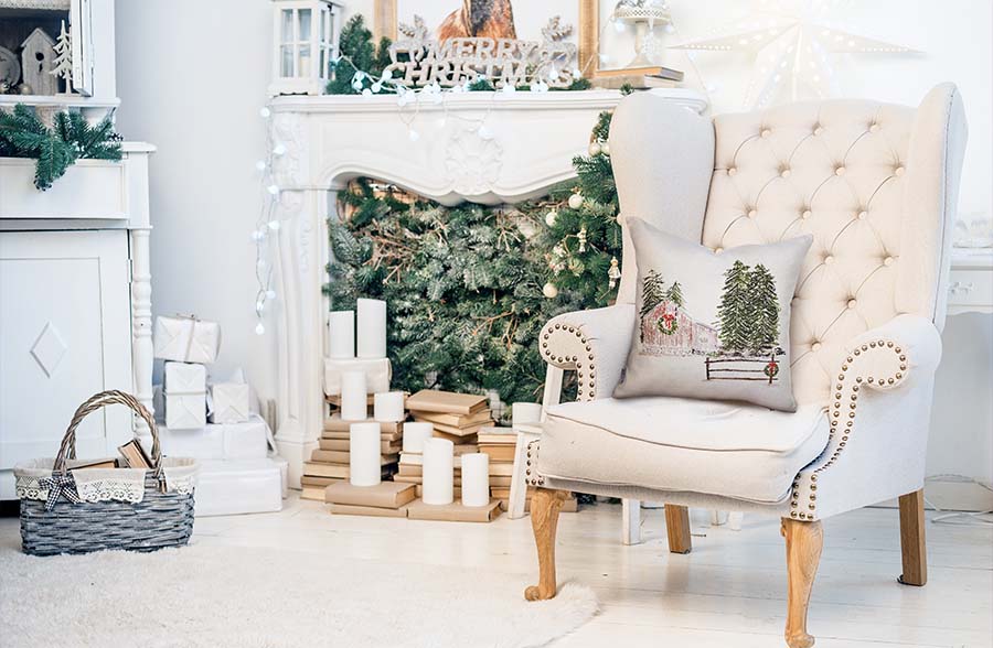 Winter Barn Pillow Case | Handmade in USA-Miyaedas