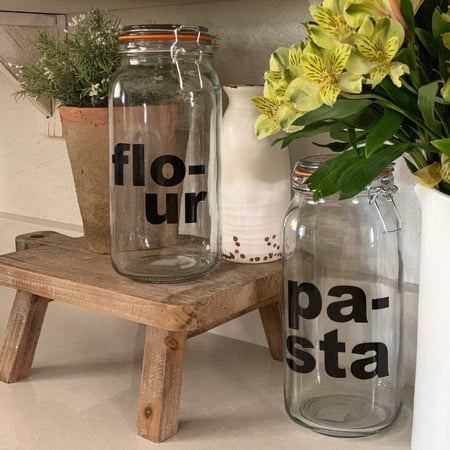 Triomphe France Glass Jar Canisters Set of 2, Pick Your Size | Retro Kitchen-Miyaedas