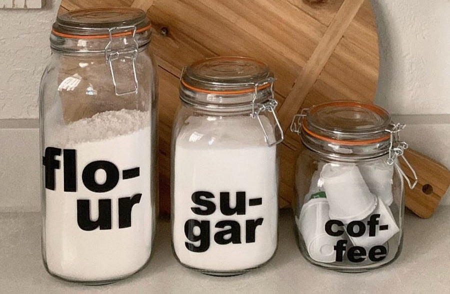 Triomphe France Glass Jar Canisters Set of 2, Pick Your Size | Retro Kitchen-Miyaedas