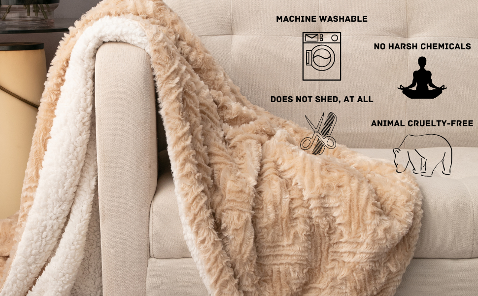 Champagne throw blanket