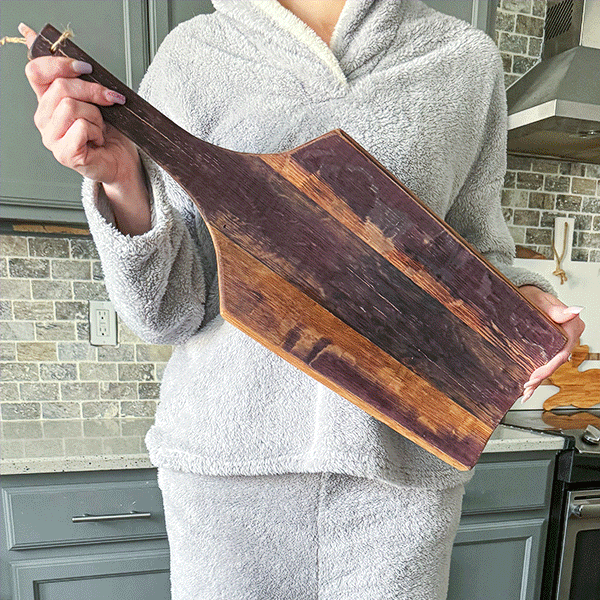 Wine Barrel Wood Charcuterie Board-Miyaedas