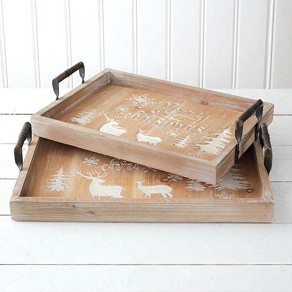 Winter Wonderland Wooden Christmas Tray Set-Miyaedas