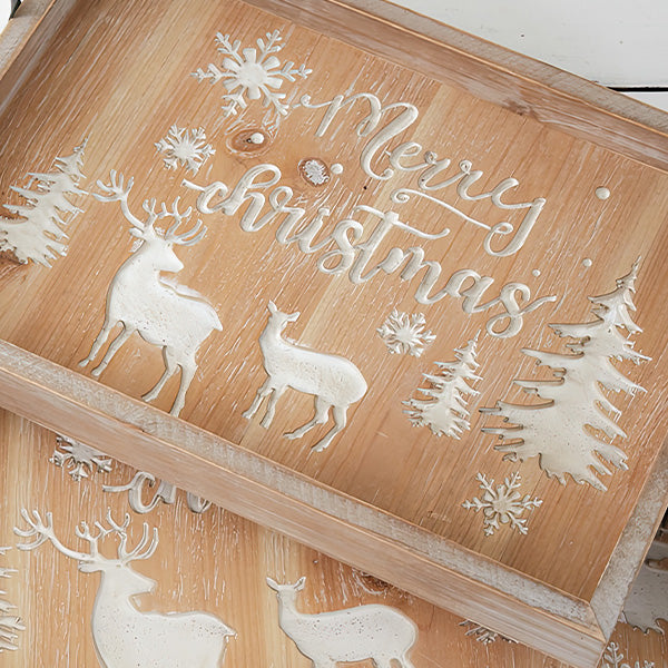 Winter Wonderland Wooden Christmas Tray Set-Miyaedas