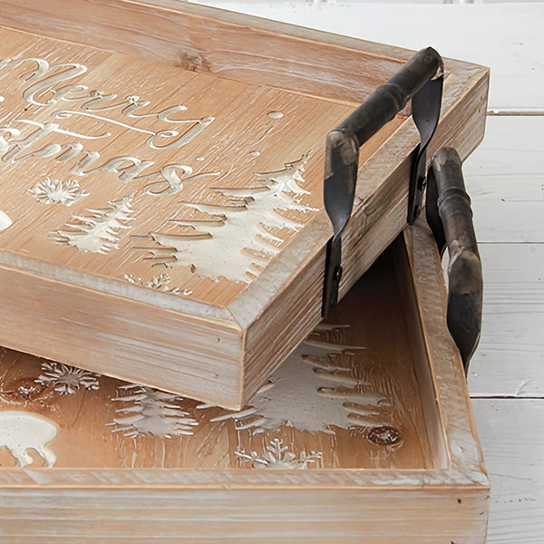 Winter Wonderland Wooden Christmas Tray Set-Miyaedas